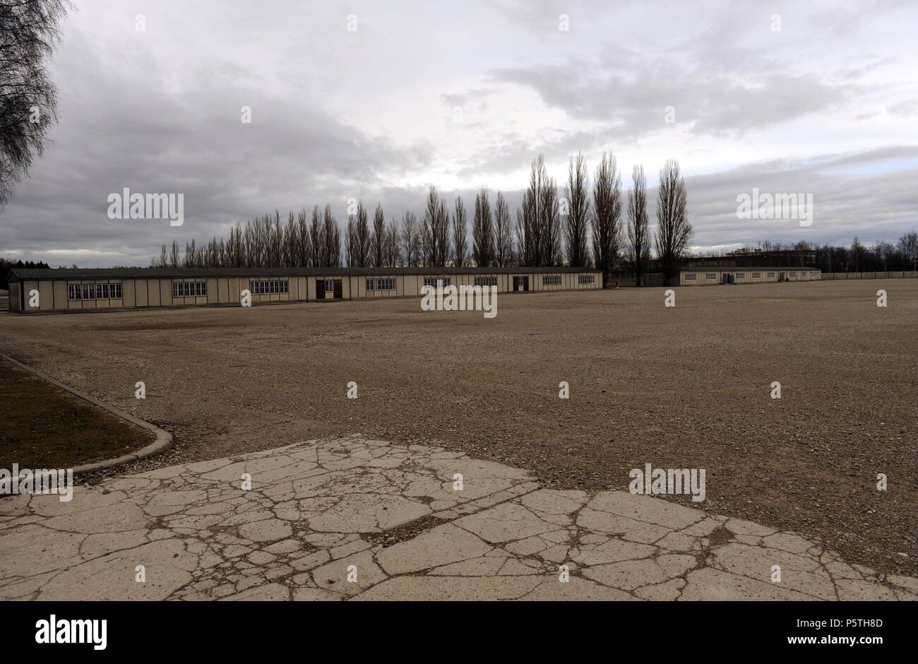 KZ Dachau. NS-Lager der Gefangenen in 1933 eröffnet. Kaserne. Deutschland. Stockfoto