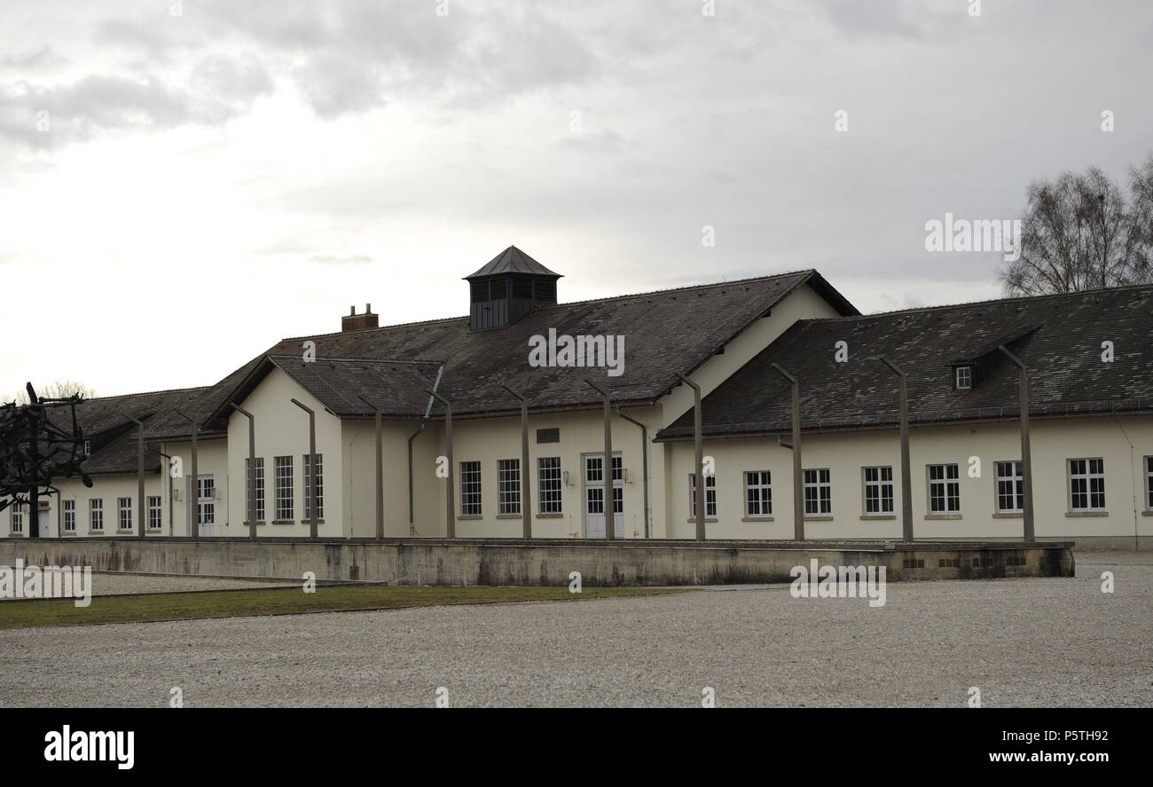 KZ Dachau. NS-Lager der Gefangenen in 1933 eröffnet. Deutschland. Stockfoto