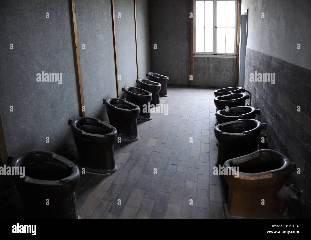 KZ Dachau. NS-Lager der Gefangenen in 1933 eröffnet. Sanitäre Anlagen. Deutschland. Stockfoto