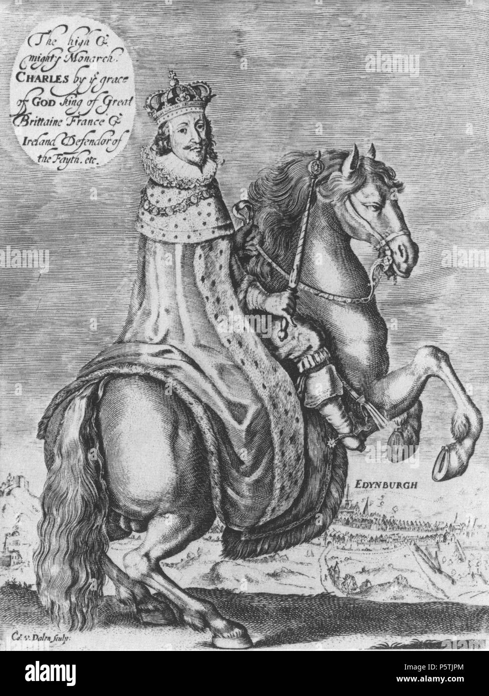 N/A. Englisch: Charles I im Jahr seines schottischen Coronation, 1633. 1633. Cornelius Van Dalen c 1638 326 Charles I im Jahre 1633 Stockfoto