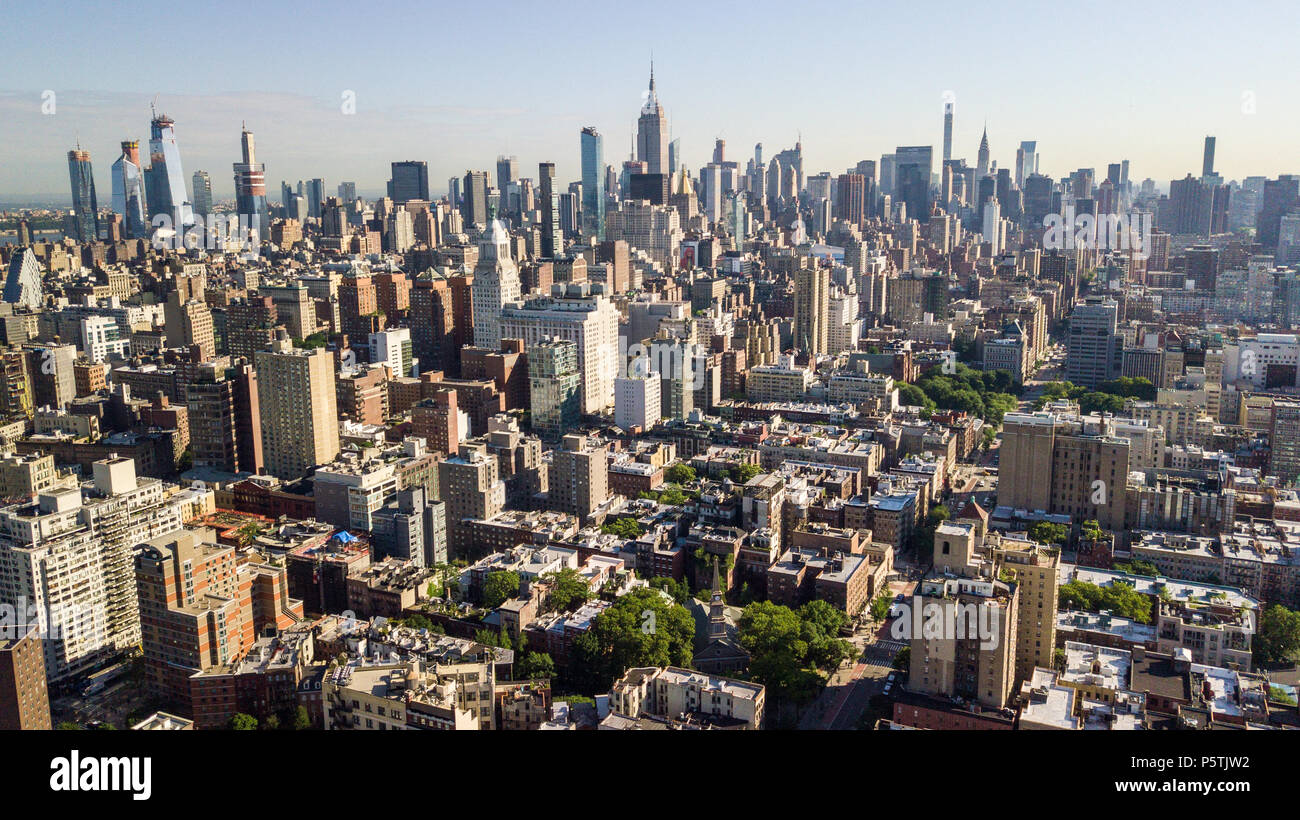 Skyline von Midtown Manhattan, New York City, USA Stockfoto
