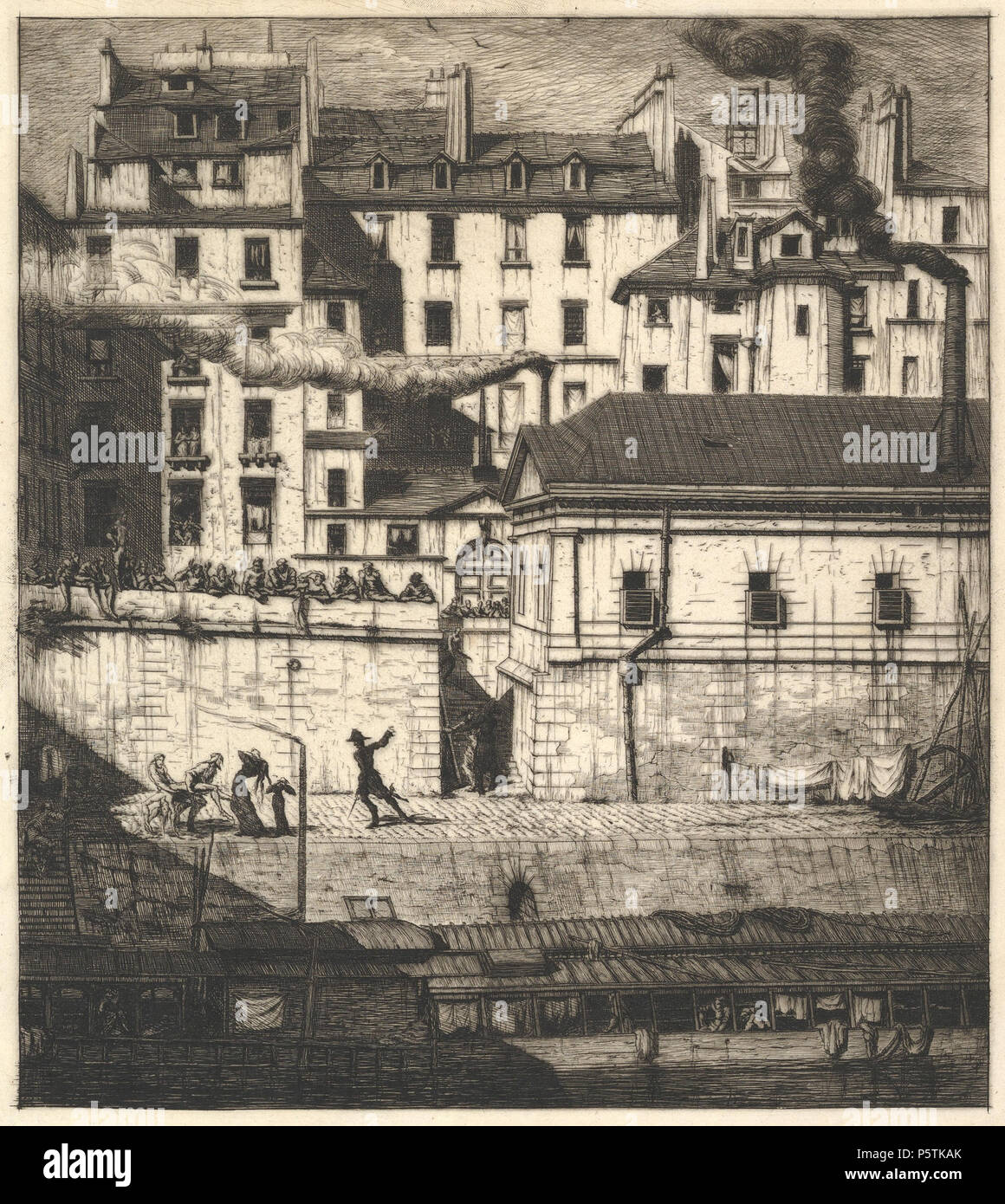 Die leichenhalle, 1854. N/A 328 Charles Meryon, die Leichenhalle, 1854 Stockfoto