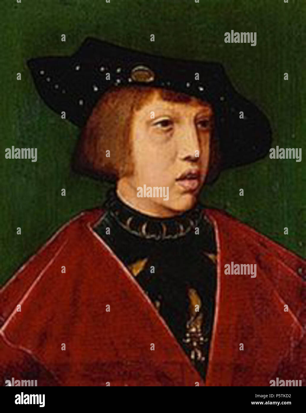 N/A. Français: Portrait de Charles Quint à 10 ans Tableau du National Gallery von Schottland. Xvi. Bernard van Orley 329 Charles Quint 10 ans par Bernard Van Orley Stockfoto