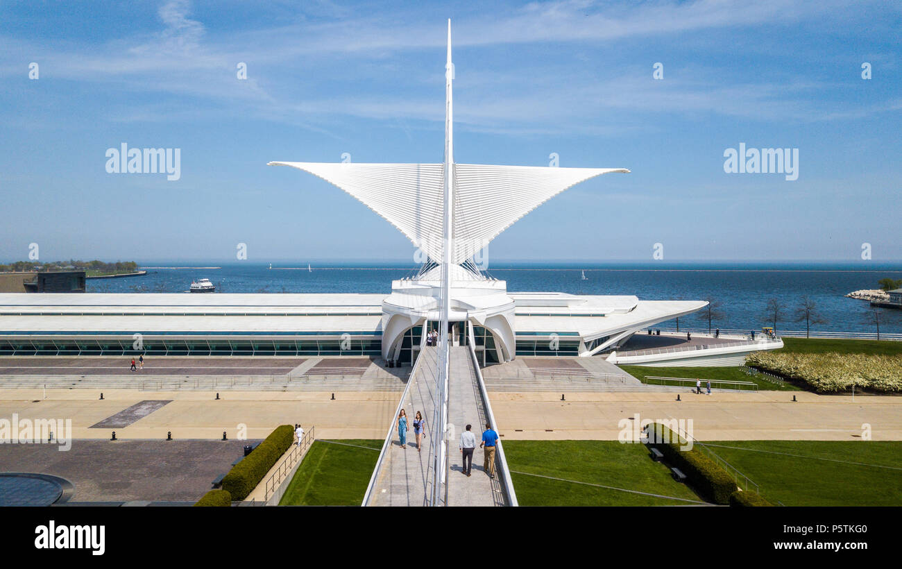 Die quadracci Pavilion, Milwaukee Art Museum, Wisconsin, USA Stockfoto