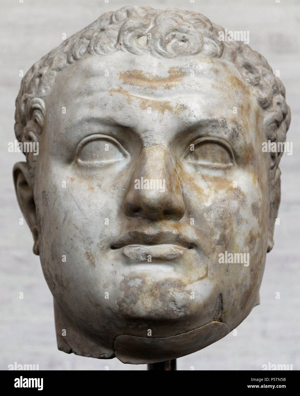 Titus (39 Ð 81). War römischer Kaiser von 79 bis 81. Ein Mitglied der Flavischen Dynastie. Büste. Glyptothek. München. Deutschland. Stockfoto