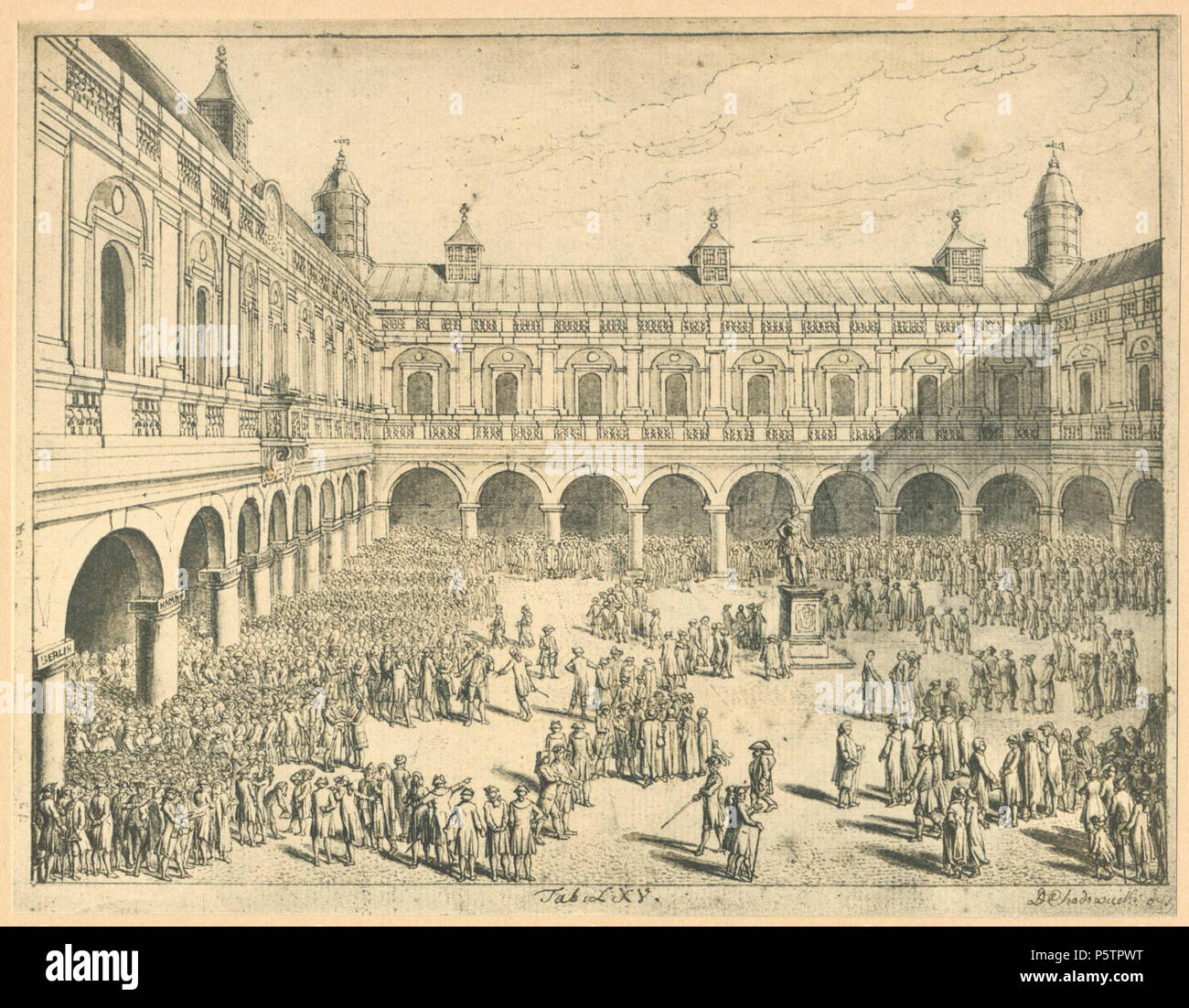 N/A. Registerkarte. LXV. Börse in London sterben. (Beschreibung Lt. Quelle). ca. 1770. Daniel Chodowiecki (1726 - 1801) Alternative Namen Daniel Nikolaus Chodowiecki Beschreibung deutsch-polnischen Maler und Graphiker Geburtsdatum / Tod 16. Oktober 1726 vom 7. Februar 1801 Ort der Geburt / Todes Gdask Berlin Standort Berlin Authority control: Q 696720 VIAF: 59092320 ISNI: 0000 0001 2134 8231 ULAN: 500014861 50038187 LCCN: n NLA: 36058735 WorldCat 341 Chodowiecki Basedow Tafel 65 Z Stockfoto