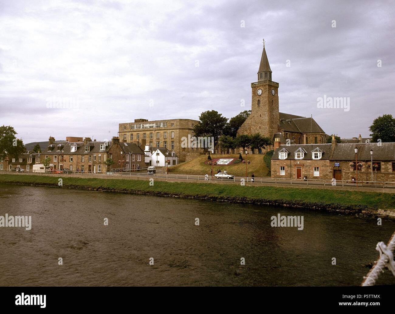 VISTA DE LA CIUDAD Y EL RIO NESS. Ort: Außen, Inverness. Stockfoto