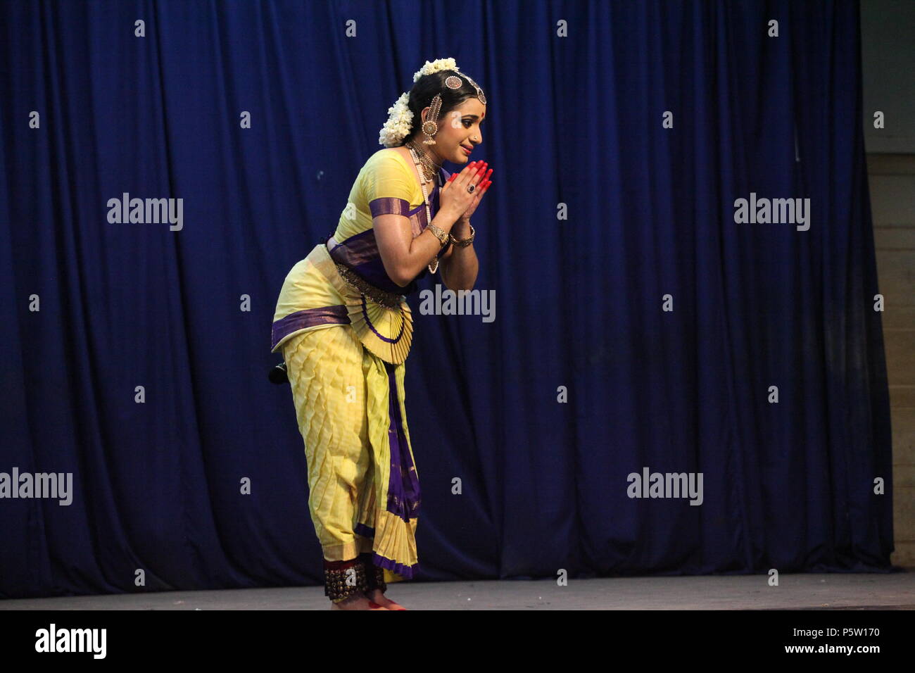 Bharathya natyam ist einer der klassischen Tanzformen Indiens von der Staat Tamil Nadu. Beliebt ist es nicht nur in Indien, sondern in der ganzen Welt Stockfoto