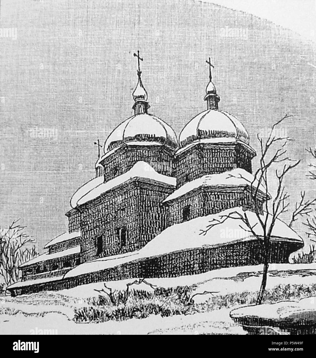 N/A. :. . Vor 1898. Julian Zachariewicz 1837 - 1898 346 Kirche in rosdil (vor 1898) Stockfoto