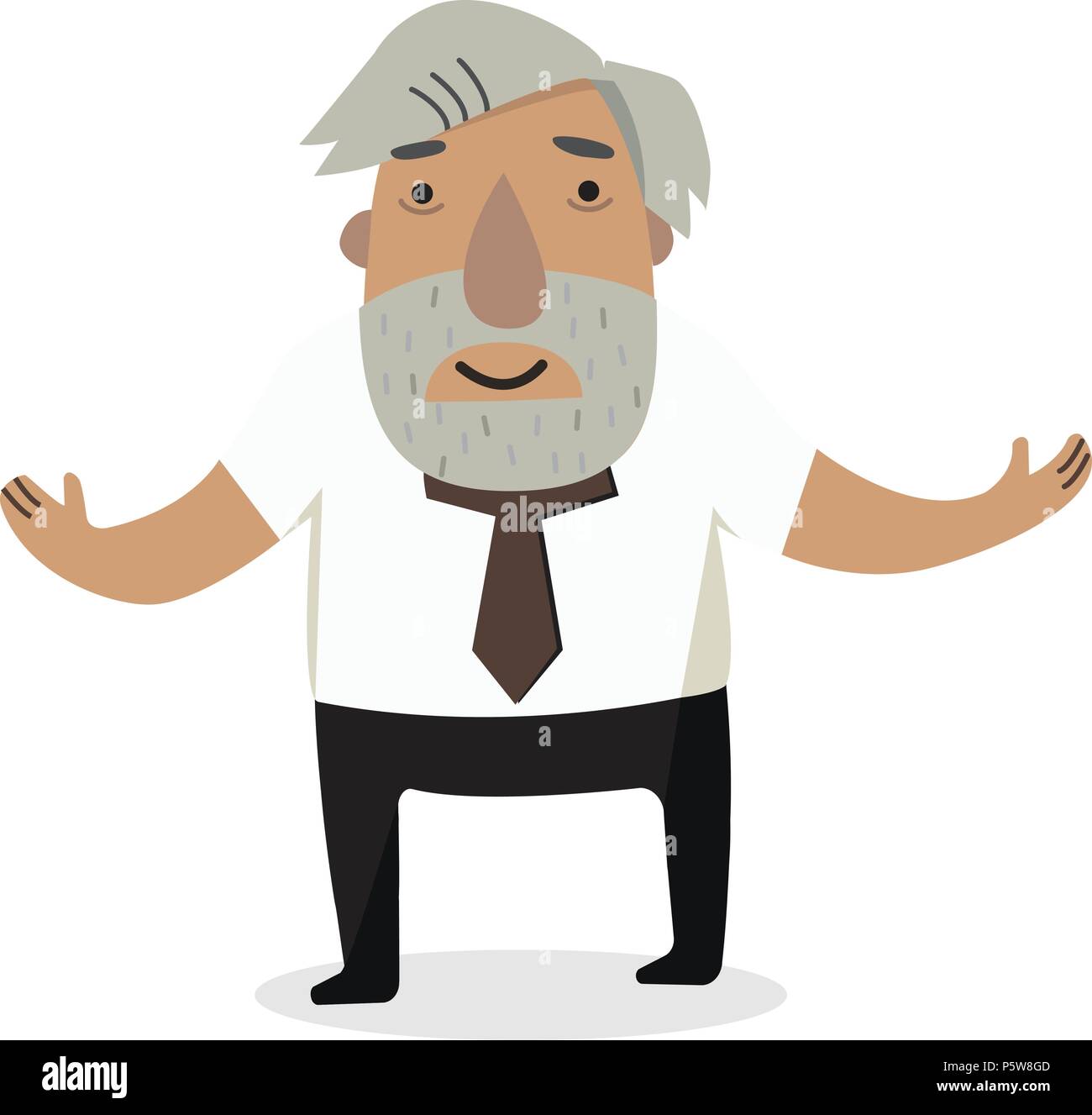 Professor Historiker. Cartoon Charakter. Stock Vektor