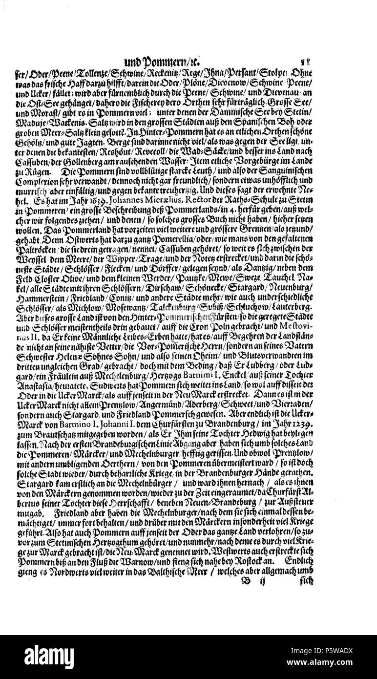 422 De Merian Electoratus Brandenburgici et Ducatus Pomeraniae 056 Stockfoto