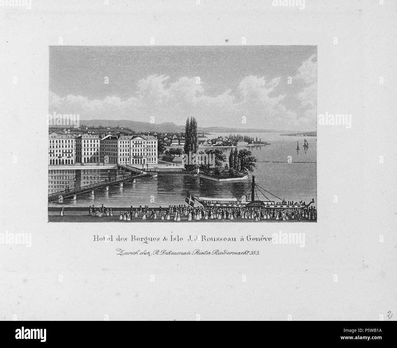 321 CH-NB-Souvenir du lac de Genève et ses Umgebung -19550 - Seite 004 Stockfoto