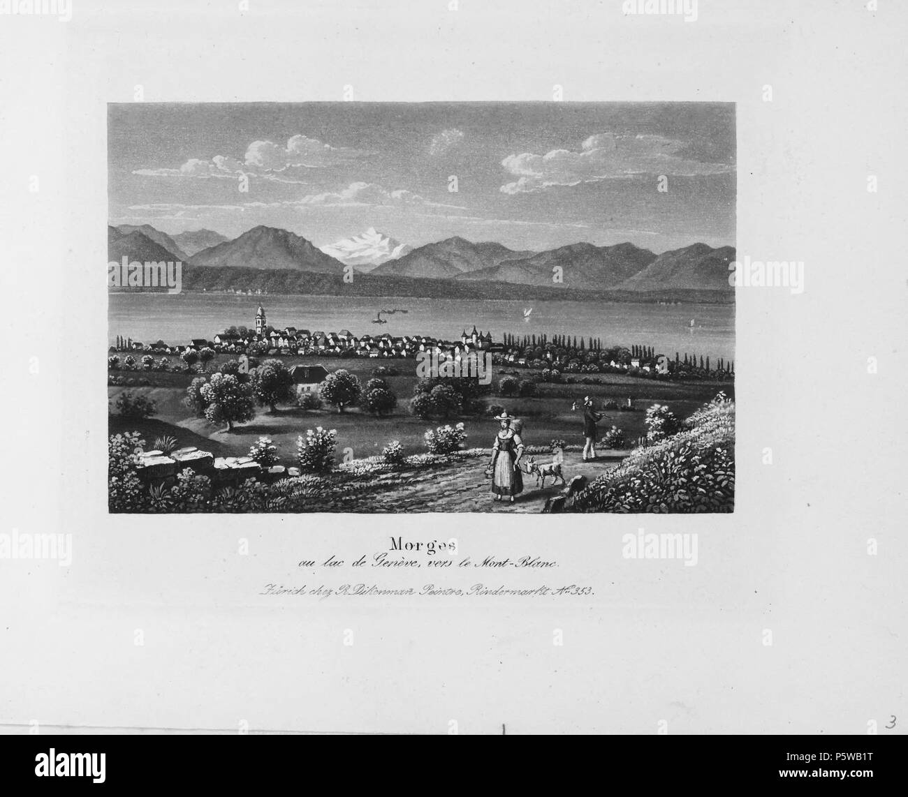 321 CH-NB-Souvenir du lac de Genève et ses Umgebung -19550 - Seite 005 Stockfoto