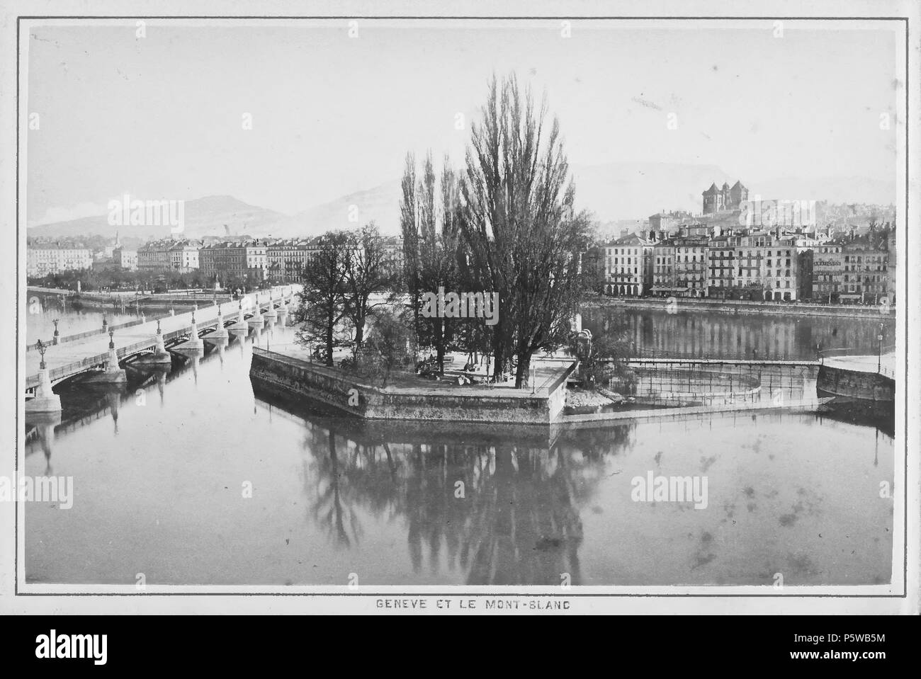 321 CH-NB-Souvenir Lac de Genève-nbdig -18957-004 Stockfoto