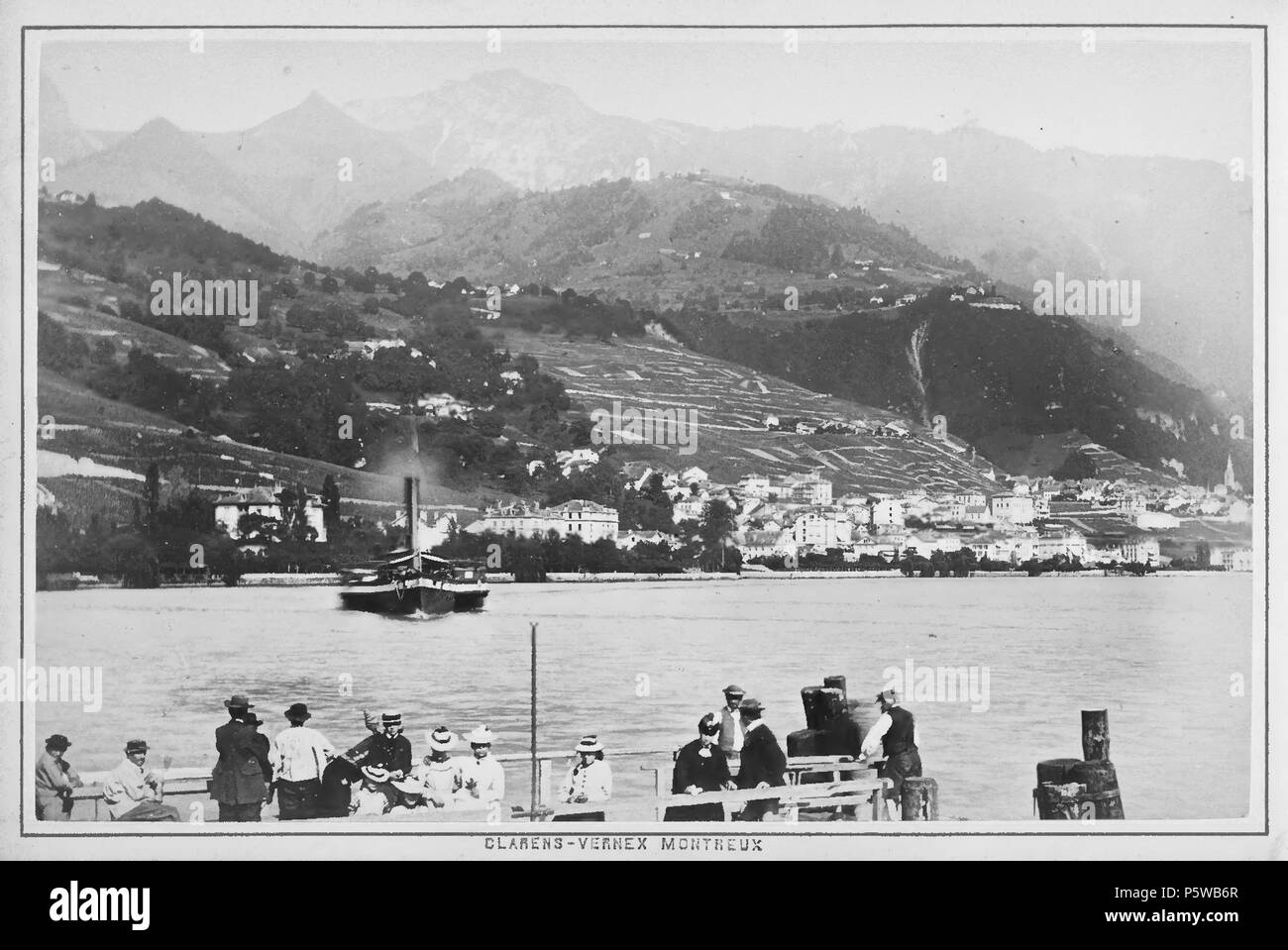 321 CH-NB-Souvenir Lac de Genève-nbdig -18957-010 Stockfoto