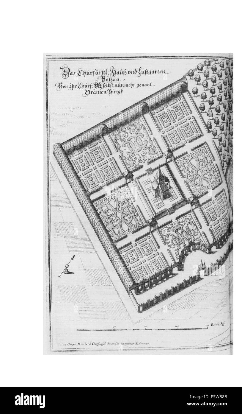 423 De Merian Electoratus Brandenburgici et Ducatus Pomeraniae 245 Stockfoto