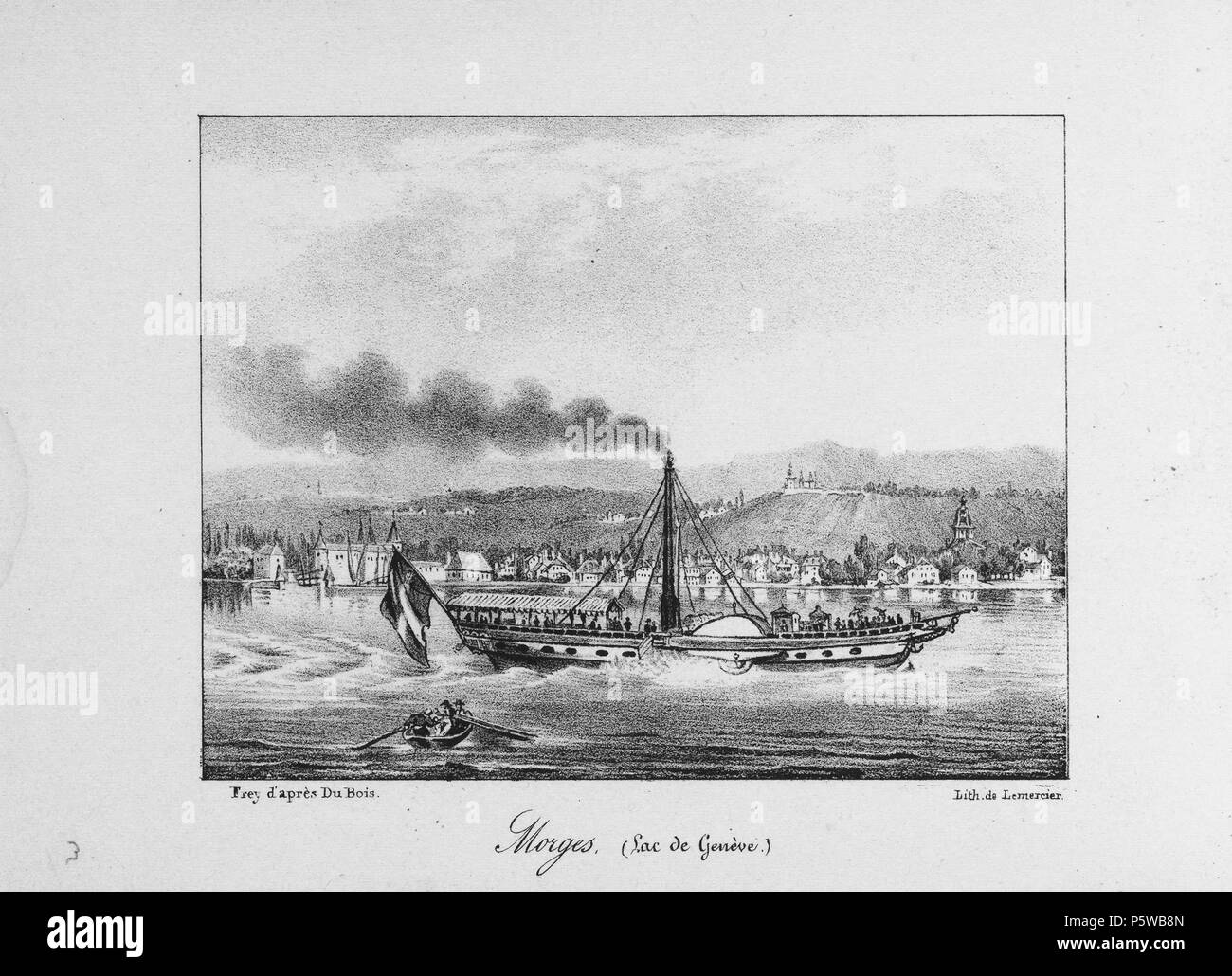 322 CH-NB-Souvenirs de la Suisse-Lac de Genève -19563 - Seite 008 Stockfoto