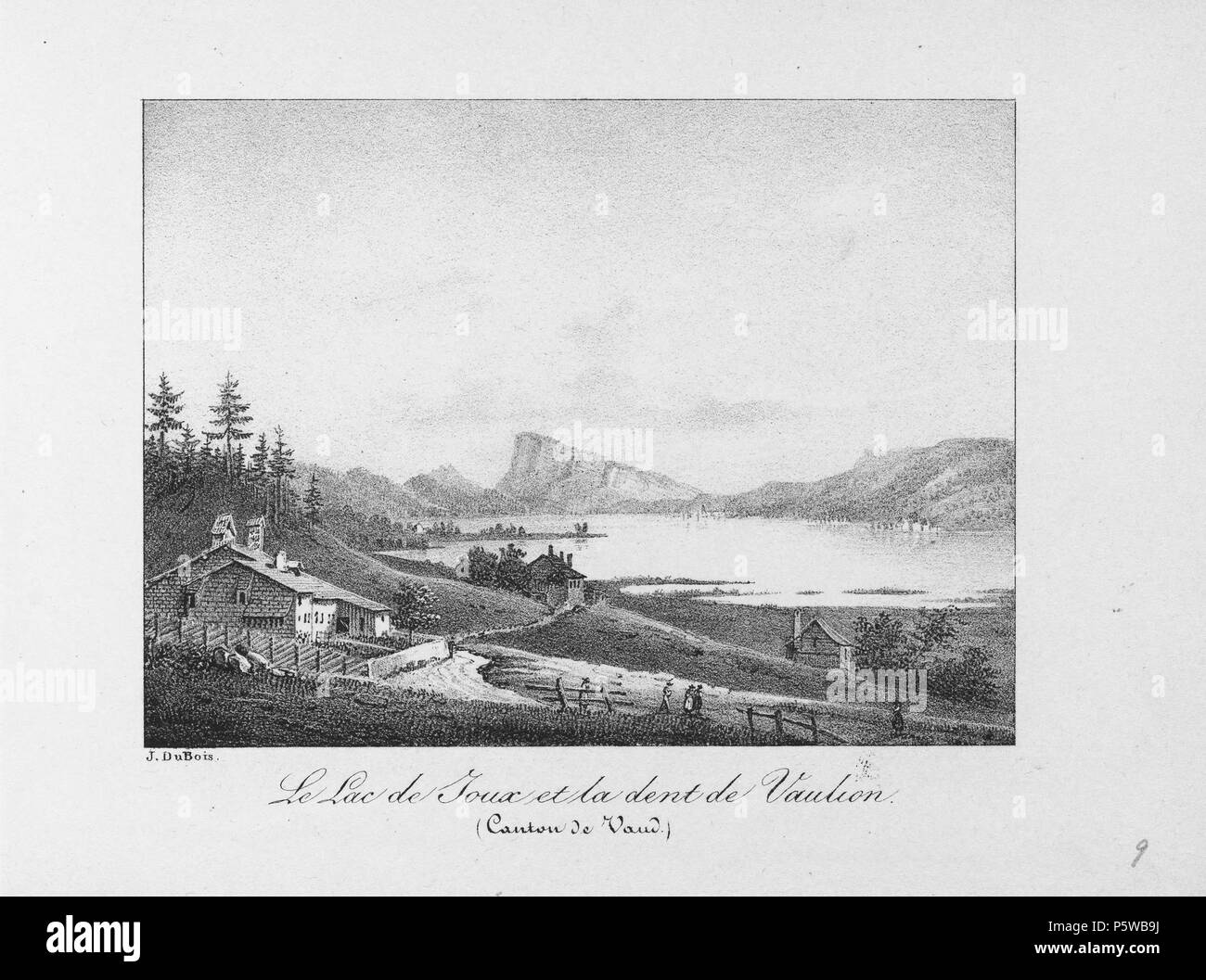 322 CH-NB-Souvenirs de la Suisse-Lac de Genève -19563 - Seite 019 Stockfoto