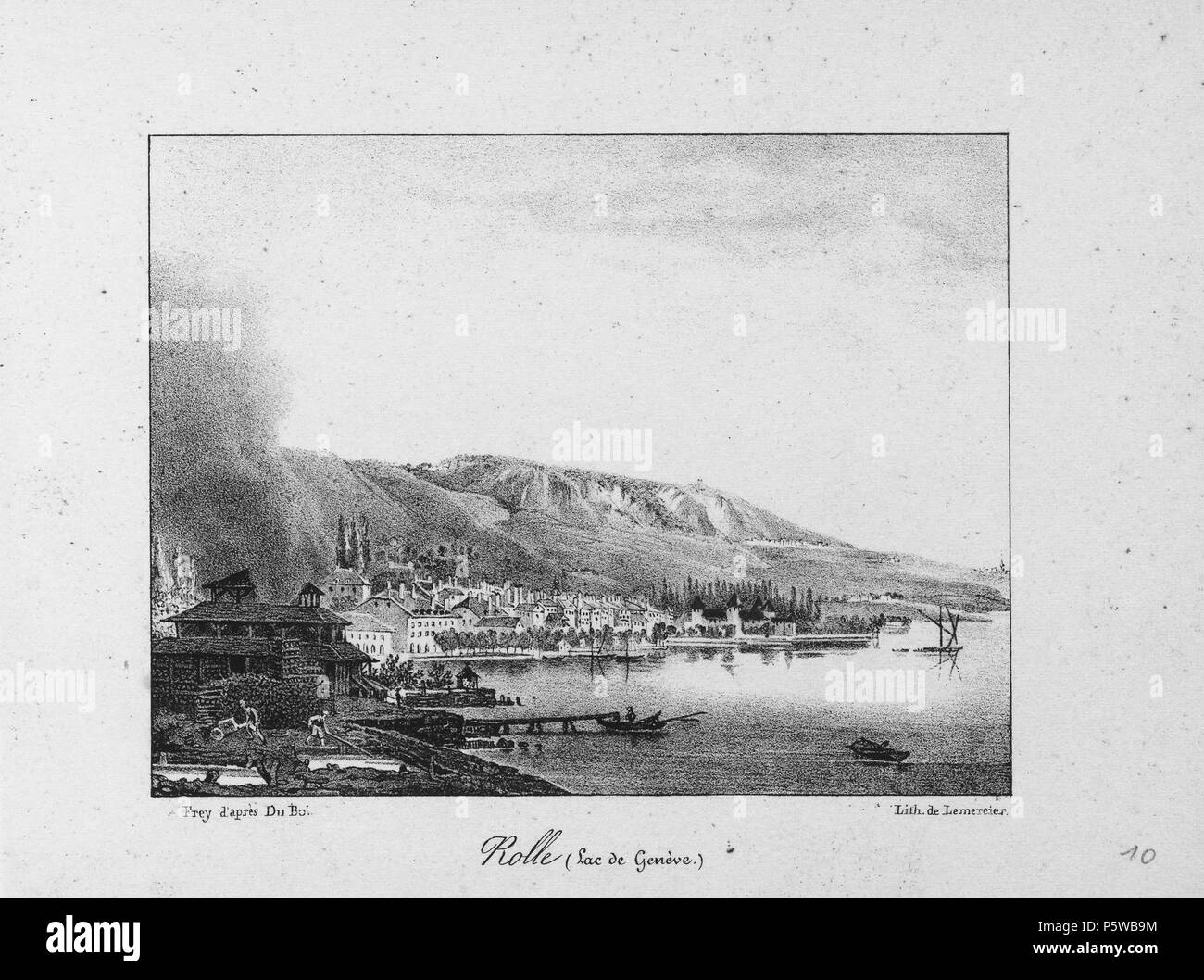 322 CH-NB-Souvenirs de la Suisse-Lac de Genève -19563 - Seite 021 Stockfoto