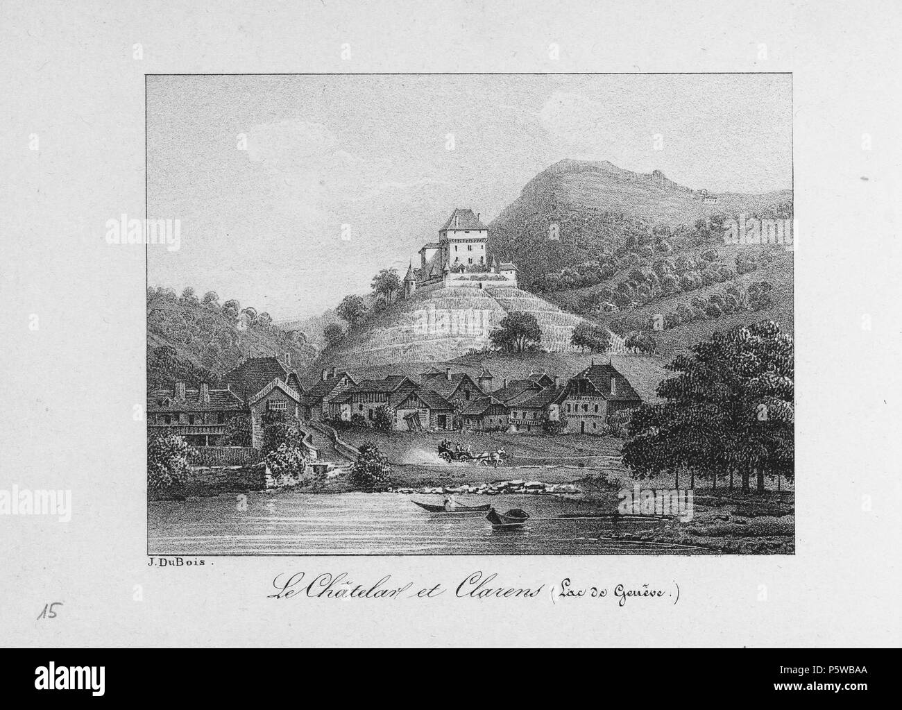 322 CH-NB-Souvenirs de la Suisse-Lac de Genève -19563 - Seite 032 Stockfoto