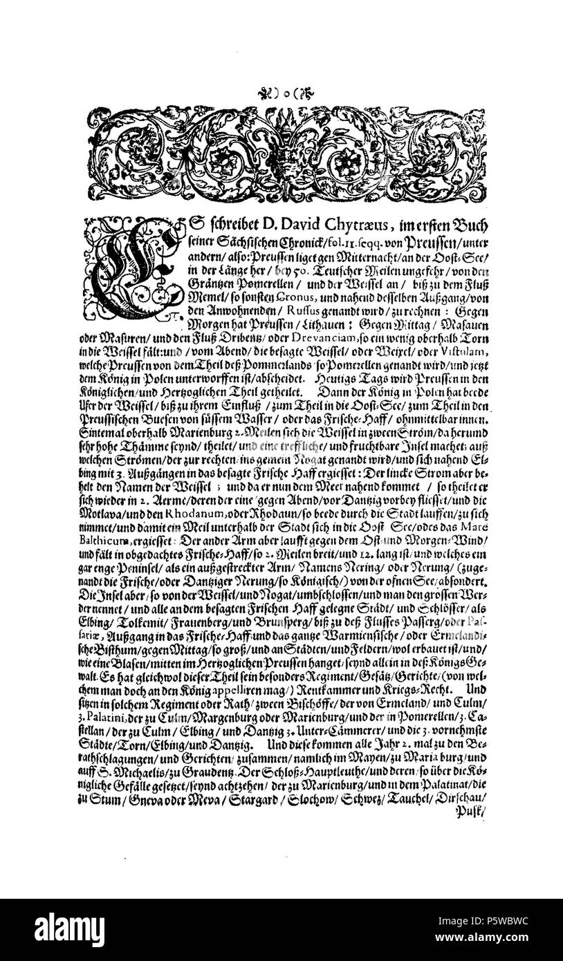 424 De Merian Electoratus Brandenburgici et Ducatus Pomeraniae 408 Stockfoto