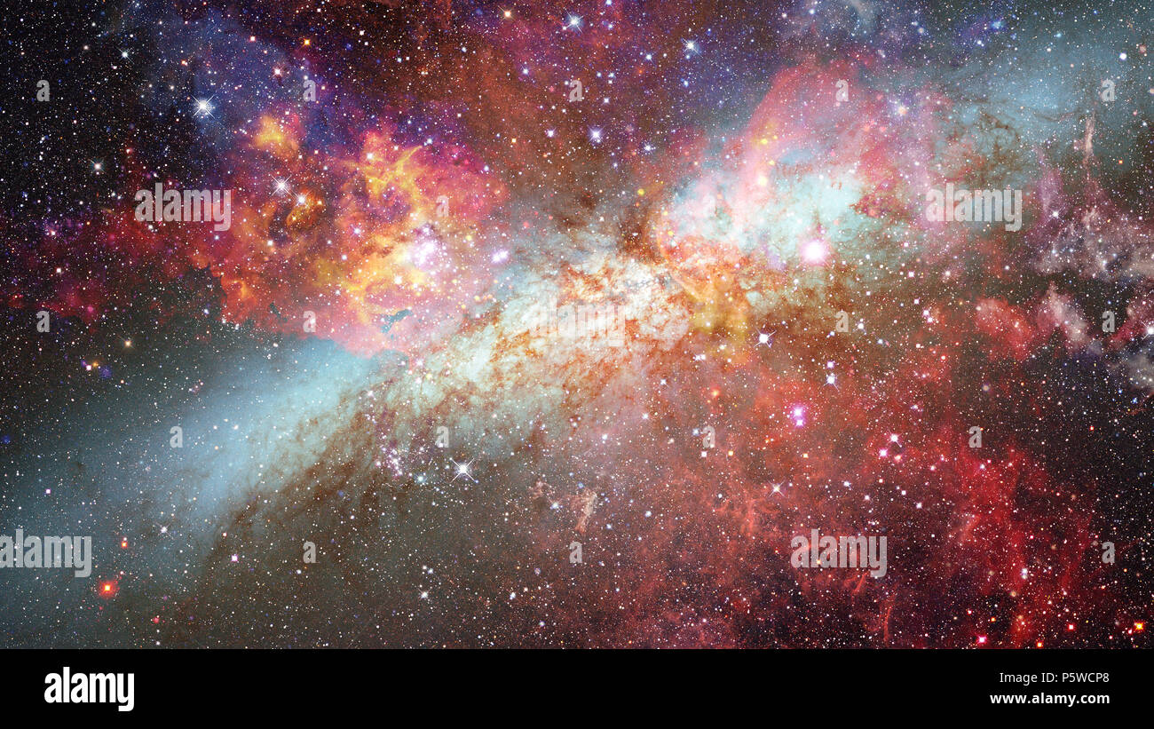 Riesige leuchtende Nebel. Raum Hintergrund mit roten Nebel und Sterne. Elemente dieses Bild von der NASA eingerichtet. Stockfoto