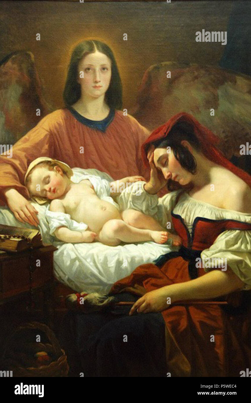 N/A. Englisch: Guardian Angel (Louvre). ca. 1840. Henri Decaisne (1799-1852) Alternative Namen Henri de Caisne; Henri De Caisne Beschreibung belgischen Maler Geburtsdatum / Tod 27 Januar 1799 17 Oktober 1852 Ort der Geburt / Todes Region Brüssel-Hauptstadt Paris arbeiten Standort Brüssel (1820); Paris (1820-1852) Kontrolle: Q 3132241 VIAF: 22412184 ISNI: 0000 0000 6660 9741 ULAN: 500125204 LCCN: Nr 2001038291 GND: 174198817 WorldCat 431 Decaisne, Schutzengel Stockfoto