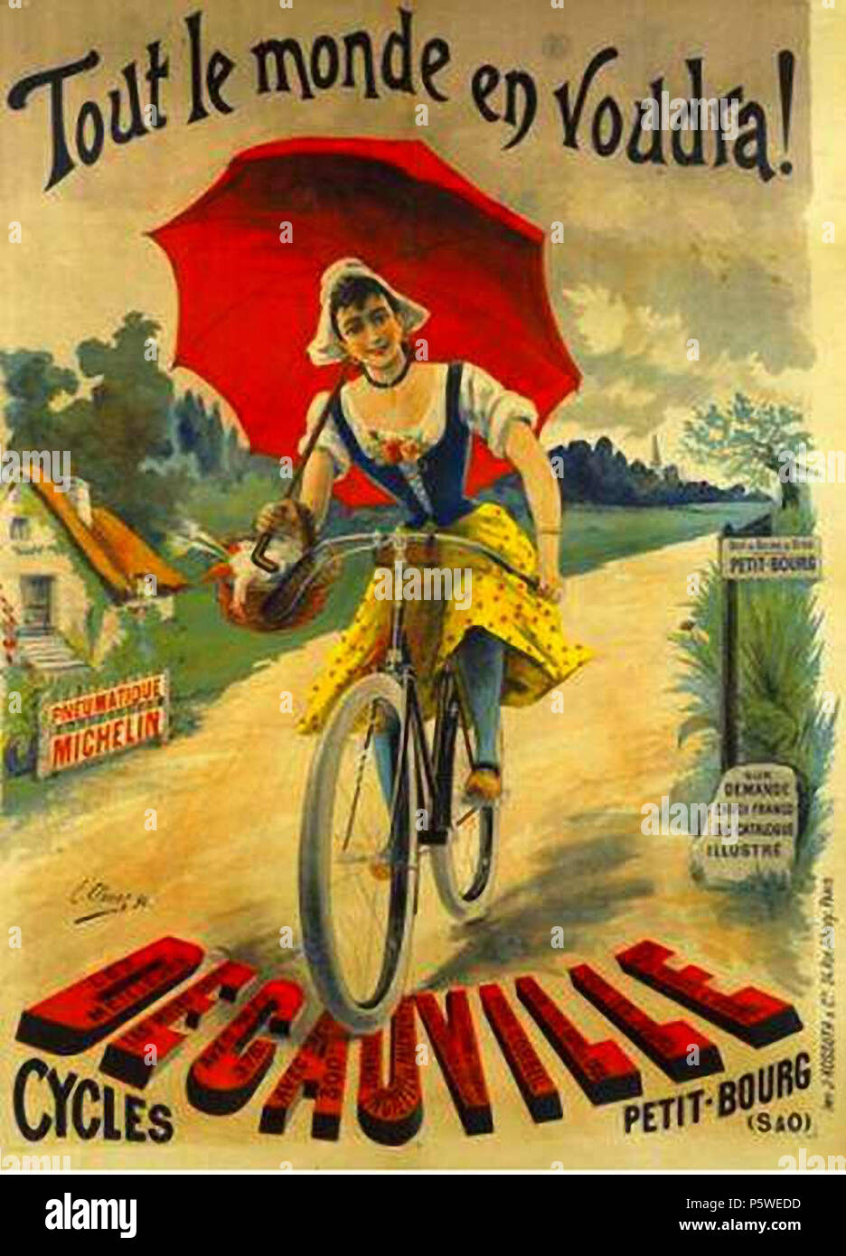 N/A. English: Werbeplakat für Fahrräder der Marke Decauville. ca. 1892. Unbekannt 431 Decauville-6 Stockfoto