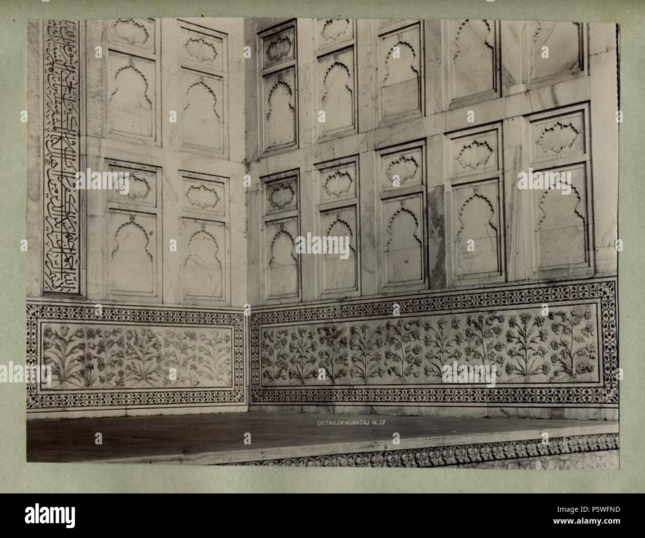 N/A. Englisch: Design Details des Taj Mahal. 1890. Unbekannt 440 konstruktive Details der Taj Mahal im Jahr 1890 Stockfoto