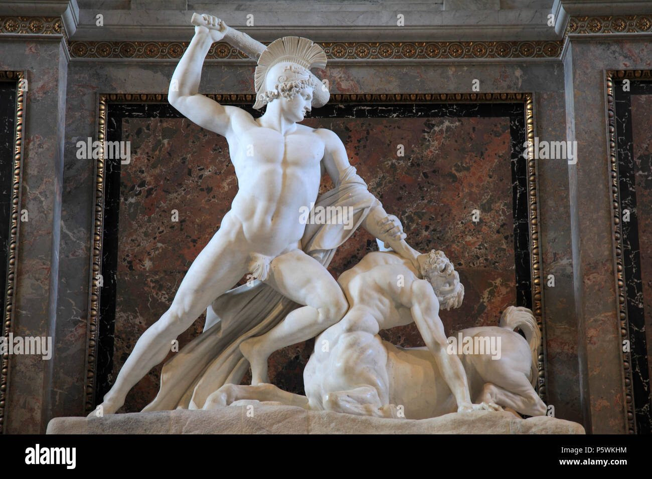 Österreich, Wien, Kunsthistorisches Museum, das Museum der Feinen Künste, Theseus besiegt die Zentauren, von Antonio Canova, Stockfoto
