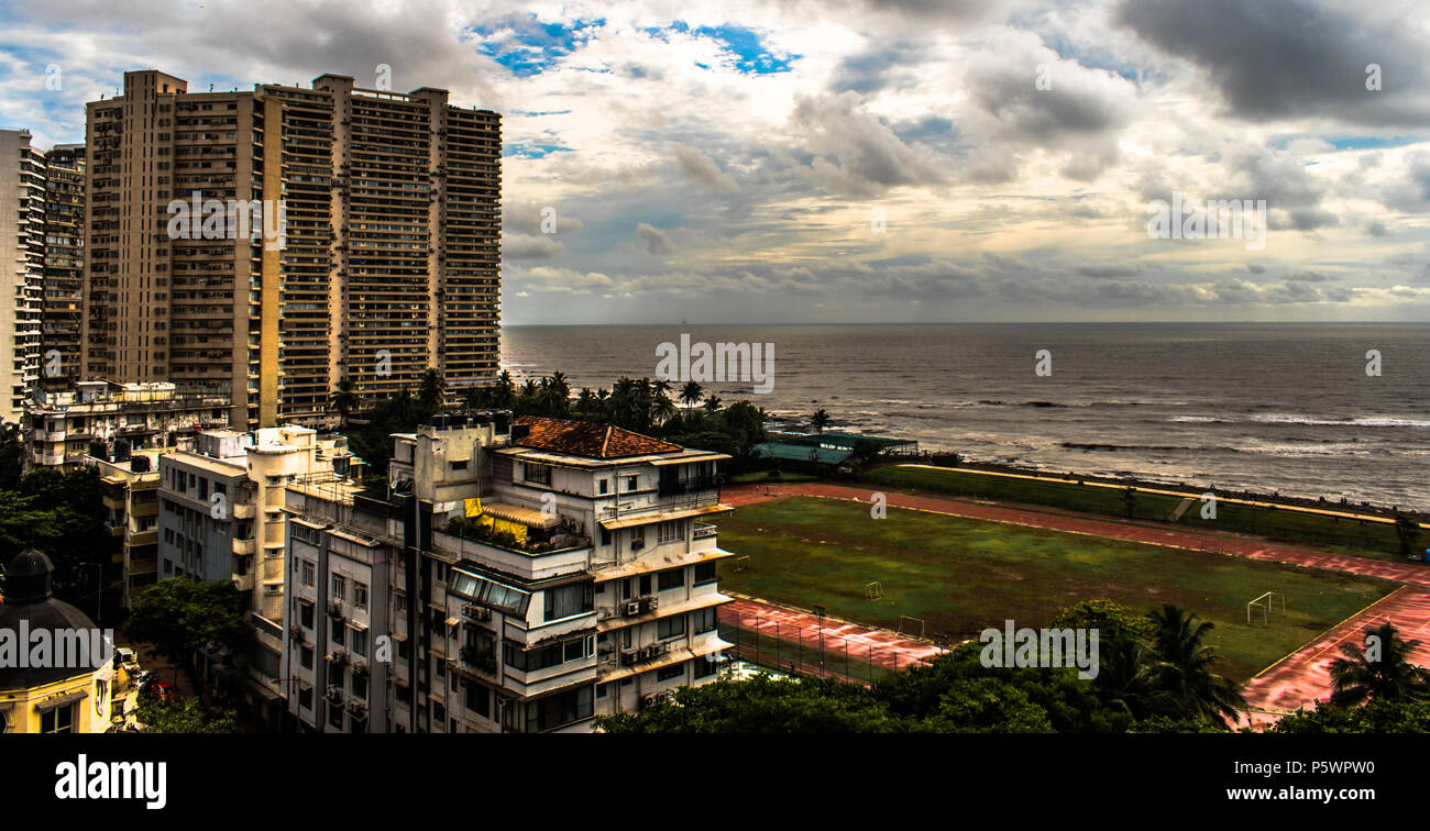 Metro City Mumbai 1001 Meerblick Stockfoto