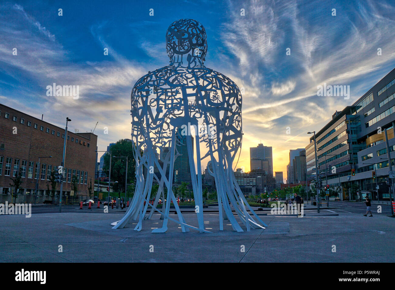 Montreal, Kanada, 26. Juni 2018. Öffentliche Kunst Werk die Quelle vom Künstler Jaume Plensa. Credit: Mario Beauregard/Alamy leben Nachrichten Stockfoto