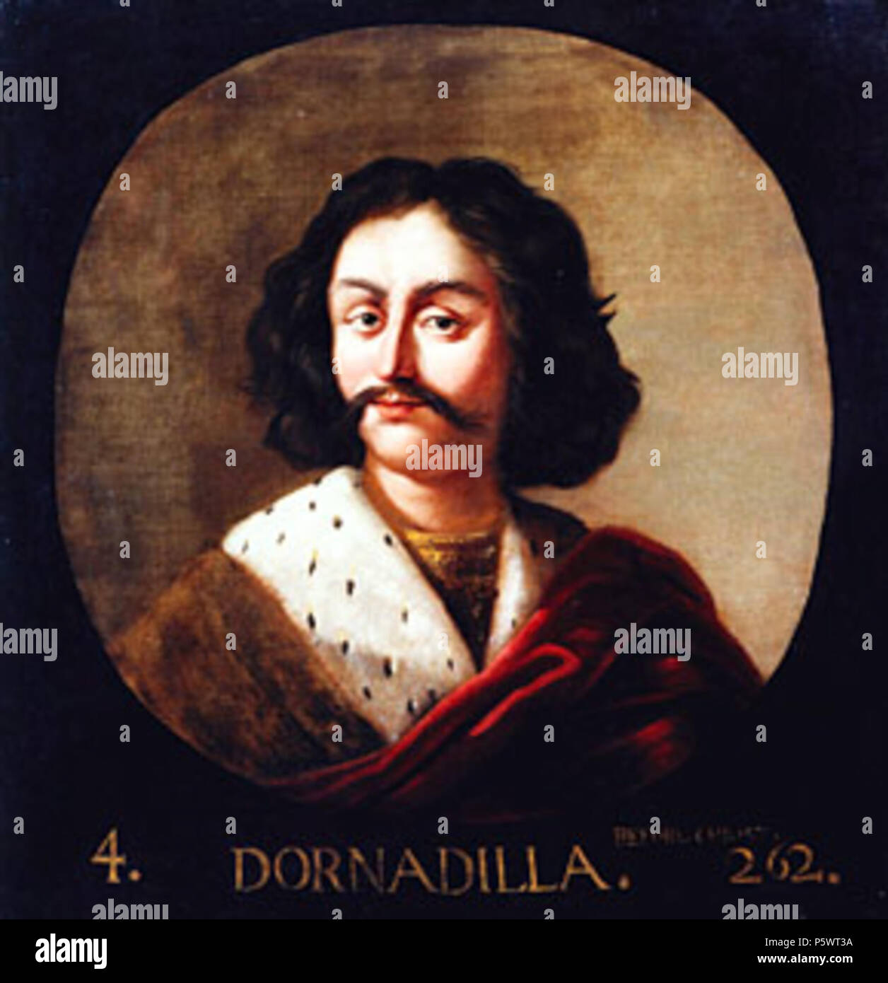 N/A. Englisch: Dornadilla, legendärer König von Schottland, viertens in der könig Liste von George Buchanan. . Juni 1684. Jacob de Wet II (1641/1642-1697) Alternative Namen Jakob Jacobsz.de Nass, Jan de Wit Beschreibung niederländischen Maler, Zeichner, Maler und wandmaler Datum der Geburt / Tod 1641 oder 1642 11. November 1697 Ort der Geburt / Todes Haarlem Amsterdam Arbeit Periode von 1658 bis 1697 arbeiten Ort Haarlem (1658-1668), Amsterdam (1668-1673), London (1673-1675), Amsterdam (1675-1677), Köln (1677), Amsterdam (1677-1684), Schottland (1684-1689), Amsterdam (1691-1697) Behörde cont Stockfoto