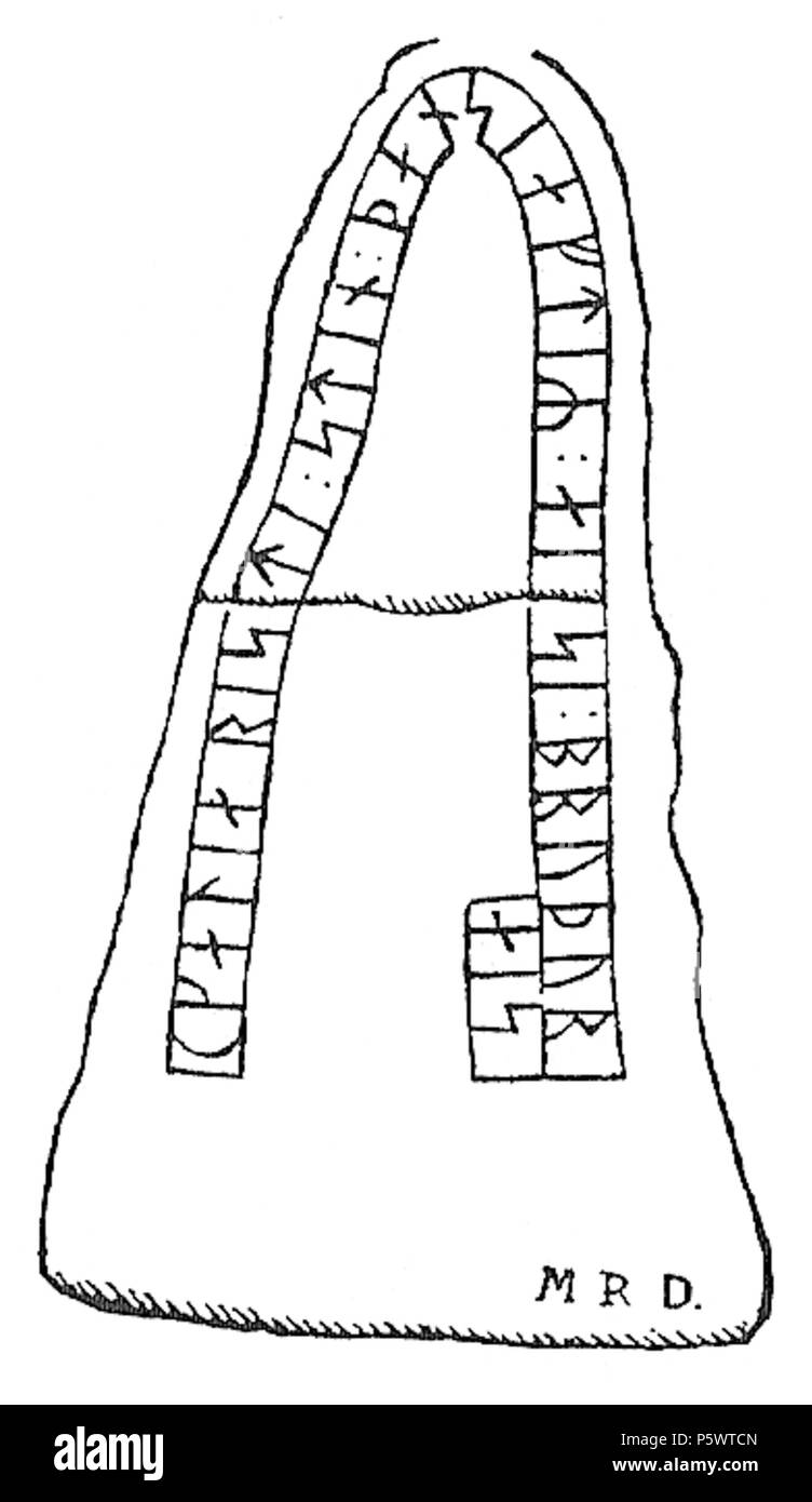 468 DR 351 Skånestenen durch Rönnou 1716 Stockfoto