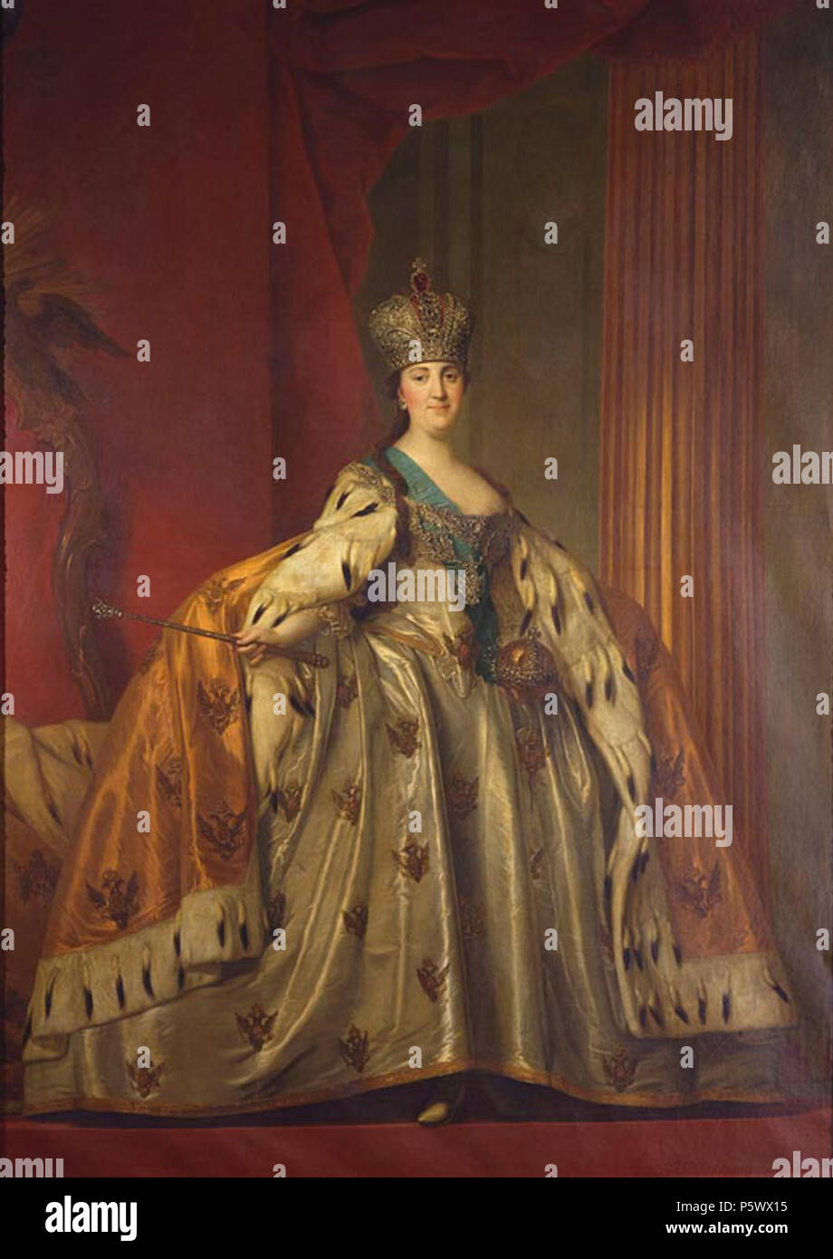 N/A. Englisch: Katharina II., Kaiserin von Russland (1729-1796). ca. 1765. Vigilius Eriksen (1722-1782) Alternative Namen Vigilius Erichsen Beschreibung Maler und Zeichner Geburtsdatum / Tod 2. September 1722 vom 25. Mai 1782 Ort der Geburt / Todes Rungsted Arbeitsort Dänemark Kopenhagen, Kopenhagen, Russland Authority control: Q 2027614 VIAF: 95776378 ISNI: 0000 0001 1690 431 X ULAN: 500015555 WGA: ERIKSEN, Vigilius GND: 123338646 282 Katharina II. von V. Eriksen (c 1765, Royal coll. von Großbritannien) Stockfoto