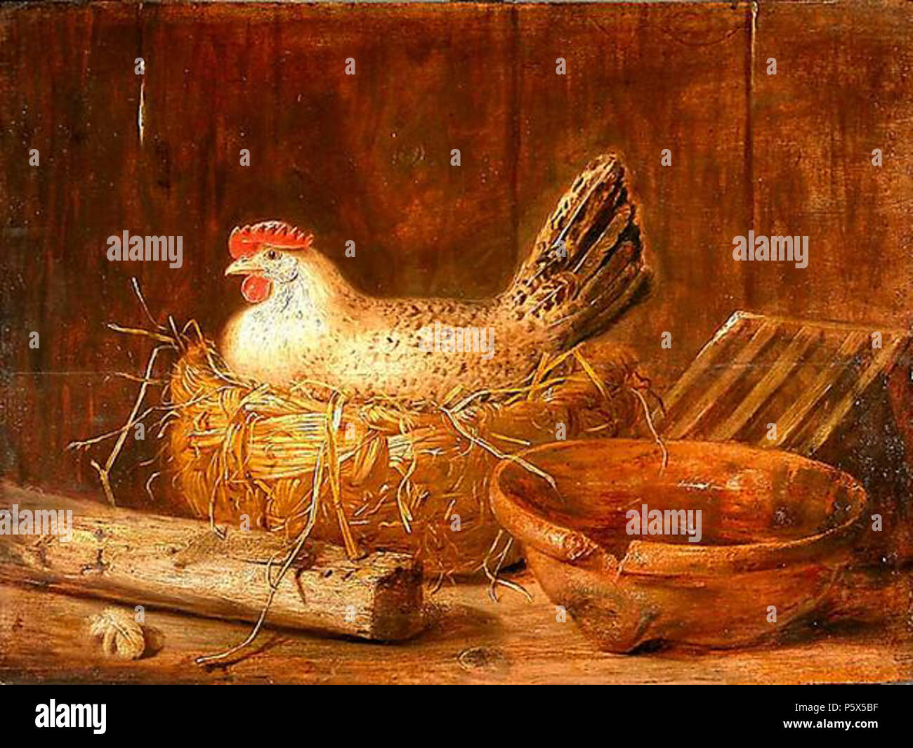 N/A. Englisch: eine Henne auf dem Nest. Deutsch: Kana Pesal. . Zwischen 1645 und 1650. Thomas Niemann Camphuysen Dircksz (1623/1624-1672) Alternative Namen Thomas Niemann Dircksz. Dircksz Camphuysen, Thomas Niemann. Dircksz Camphuijsen, Thomas Niemann. Dircksz Camphuijzen, Thomas Niemann. Kamphuyzen Camphuyzen, Thomas Niemann, Govaert Dircksz. Camphuysen, Thomas Niemann Camphuyzen Beschreibung niederländischer Maler, Zeichner und Grafiker Geburtsdatum / Tod 1623 oder 1624 vom 4. Juli 1672 (unterirdisch) Ort der Geburt / Todes Friesland Amsterdam Standort Amsterdam (1643-1651), Schweden (1652-1663), Amsterdam (Mai 1665 - Juli 1672) Kontrolle: Q 955815 Stockfoto