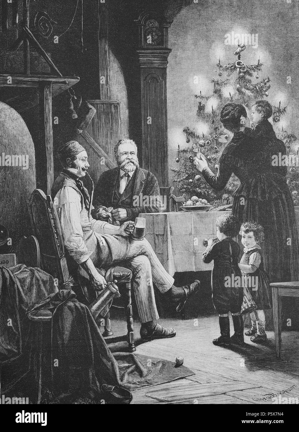 N/A. English: Ein Weihnachtsfest Fritz Reuter. 1878. C. Beckmann 452 sterben Gartenlaube (1878) b 841 Stockfoto