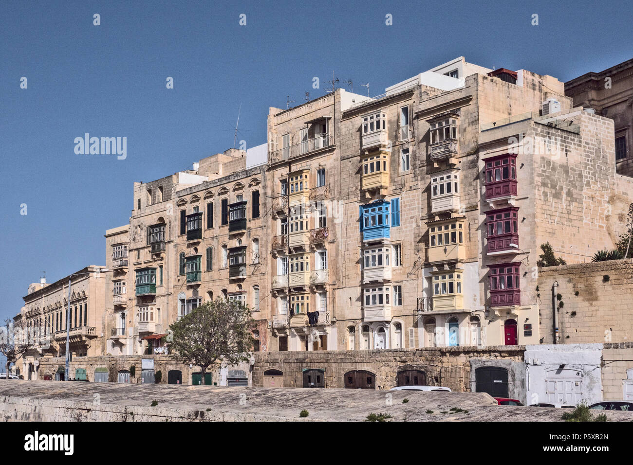 Architektur La Vallette-Malte Stockfoto