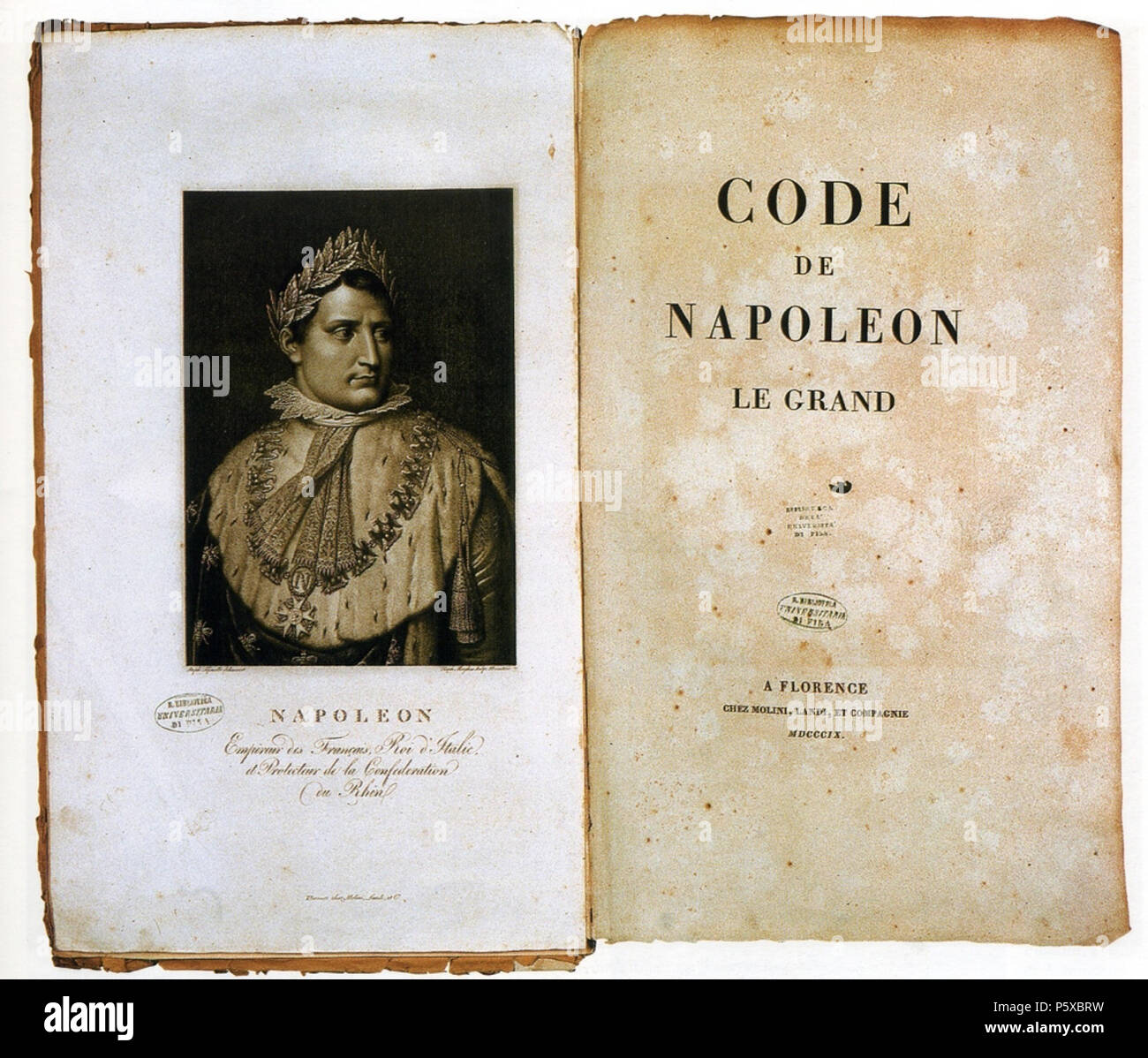 N/A. :. 1809. Unbekannt 359 Code de Napoleon le Grand 2 Stockfoto