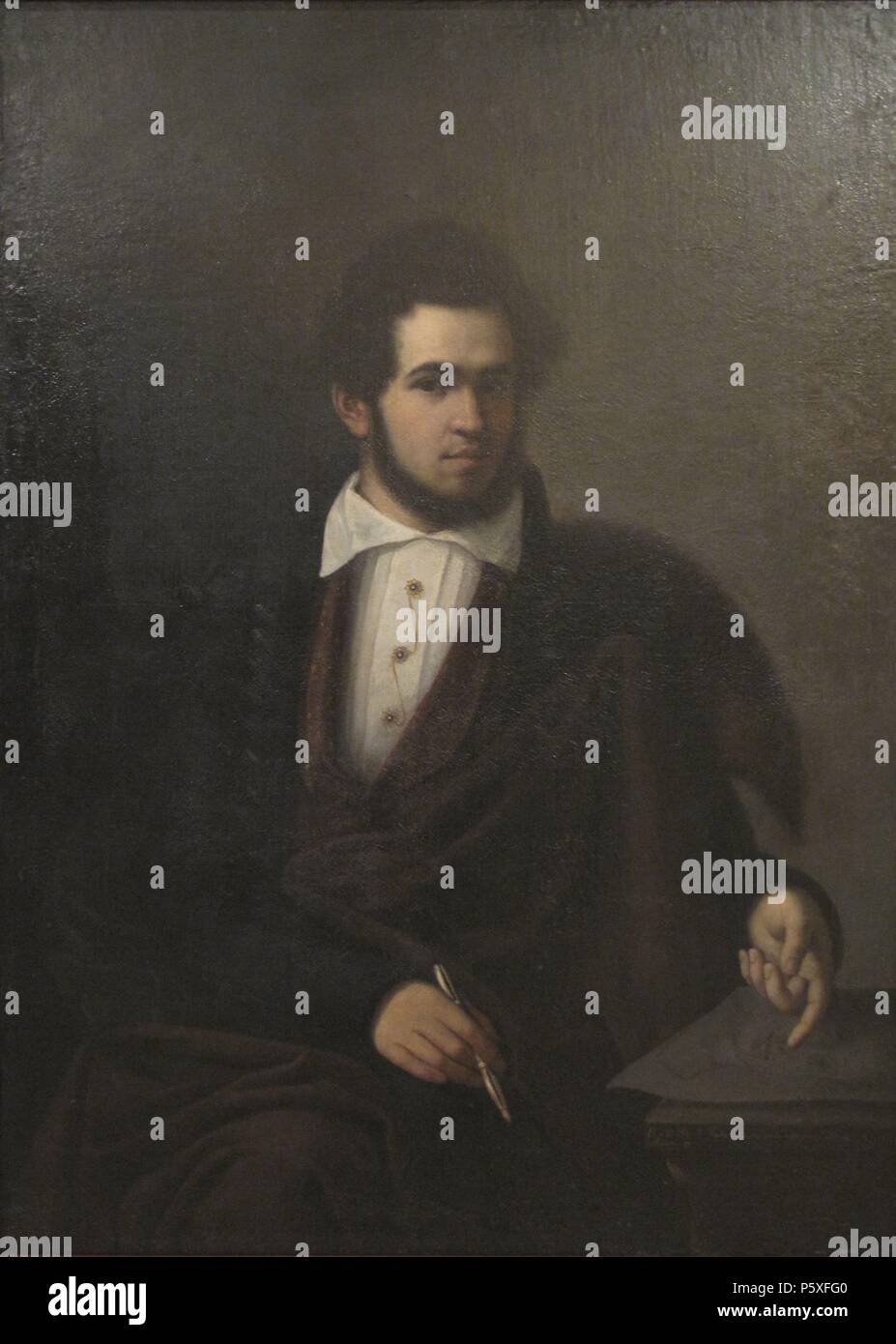 AUTORRETRATO - 1850. Autor: Miguel Mata Reyes (1814-1876). Lage: MUSEO NACIONAL DE HISTORIA/CASTILLO DE CHAPULTEPEC, Mexiko-stadt, CIUDAD DE MEXICO. Stockfoto