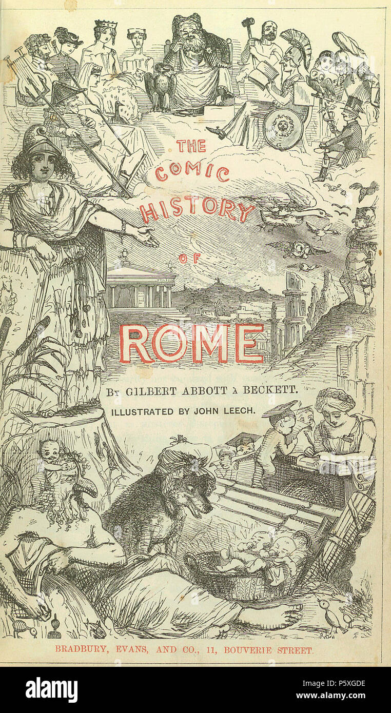N/A. Bild von John Leech, ab: Der comic geschichte Roms von Gilbert Abbott eine Beckett. Bradbury, Evans & Co., London, 1850 Titelseite. ca. 1850. John Leech (1817-1864) Alternative Namen John Leech Beschreibung Englisch Karikaturist und Illustrator Datum der Geburt / Tod 29. August 1817 29. Oktober 1864 Ort der Geburt / Todes London London Authority control: Q 1374807 VIAF: 55323488 ISNI: 0000 0001 0903 3018 ULAN: 500002592 79054670 LCCN: n NLA: 35297707 WorldCat 372 komische Geschichte Roms Titel Stockfoto