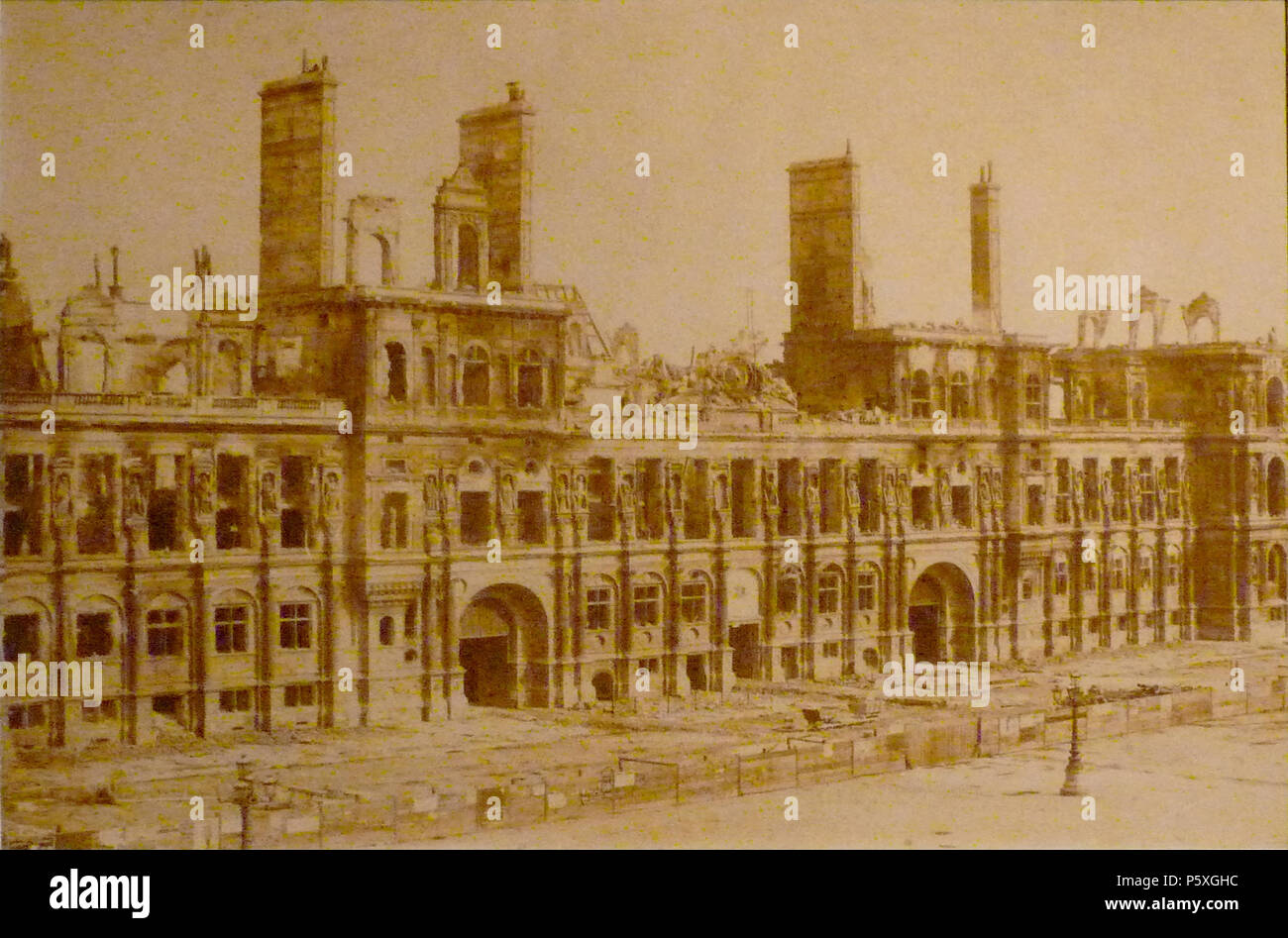 N/A. Français: Ausstellung La Commune de Paris à l'Hôtel de Ville de Paris (18 mars - 28 Mai 2011) - Foto de Charles Marville, l'Hôtel de Ville après l'incendie, Fassade principale. 1871. Charles Marville (1813-1879) Alternative Namen Charles François Bossu Beschreibung der französische Fotograf Geburtsdatum / Tod 17. Juli 1813 vom 1. Juni 1879 Ort der Geburt / Todes Paris Paris arbeiten Ort: Frankreich Authority control: Q 329387 VIAF: 64053703 ISNI: 0000 0001 2136 4768 ULAN: 500022569 82036602 LCCN: n GND: 119309874 WorldCat 372 Commune de Paris H de Ville par Marville Stockfoto