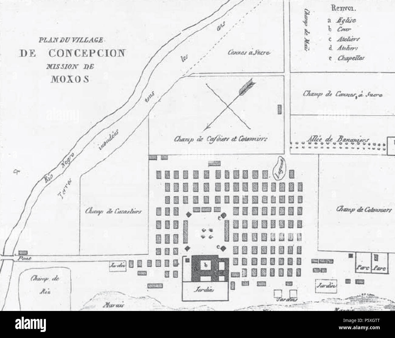 374 Concepcion De Moxos Layout Stockfoto