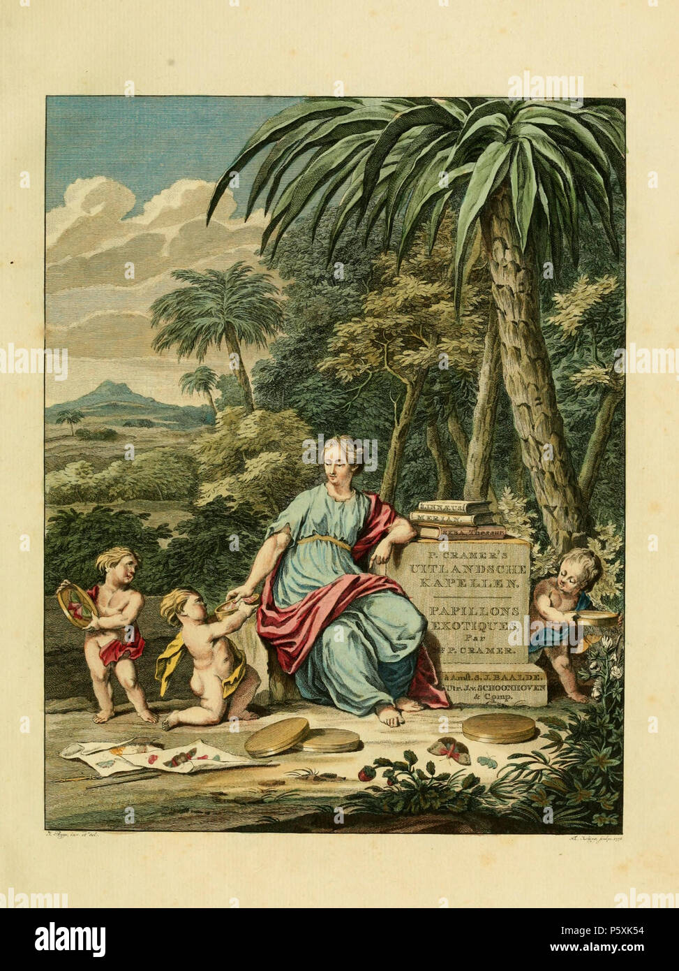 N/A. Frontispiz 1. 1779. Jacobus kauft (siehe CHAINEY, 2005, Seite 335) 388 Cramer & Amp; Stoll - uitlandsche Dessel Vol.1 - Titelblatt 1. Stockfoto