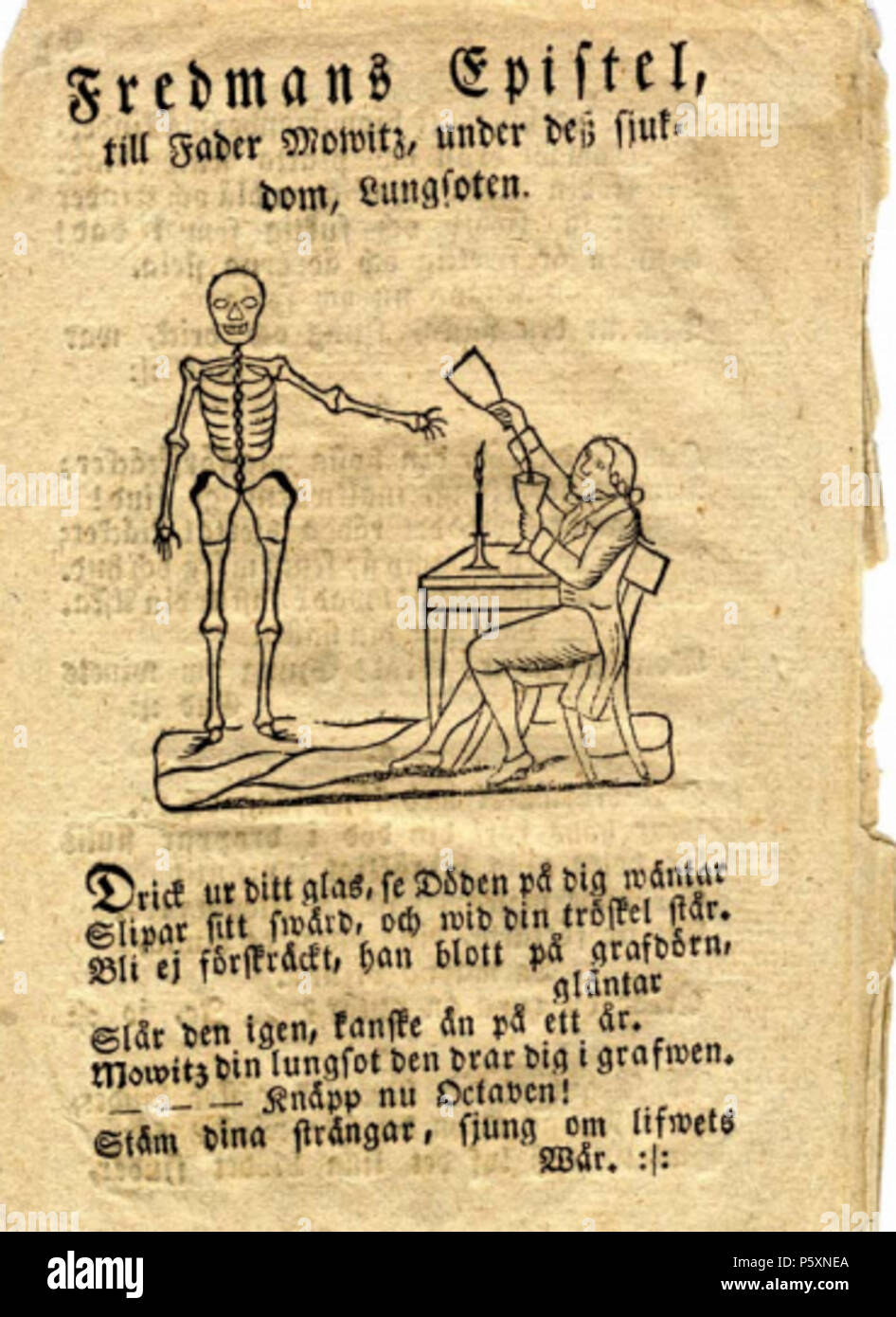 480 Drick ur ditt Glas skillingtryck Stockfoto