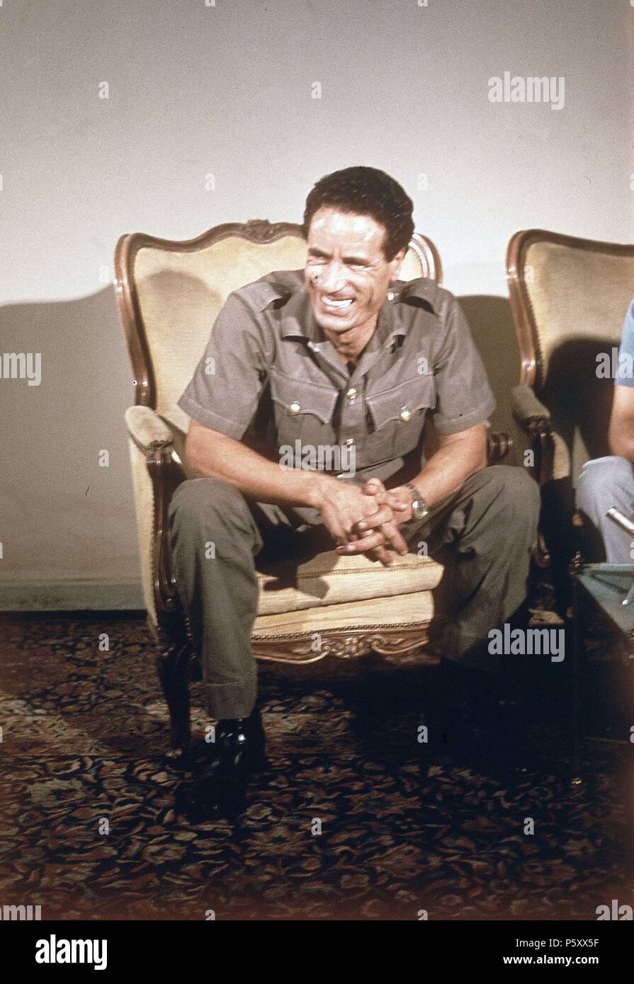 MUAMAR EL GADAFI (politisch MILITAR LIBIO). Stockfoto