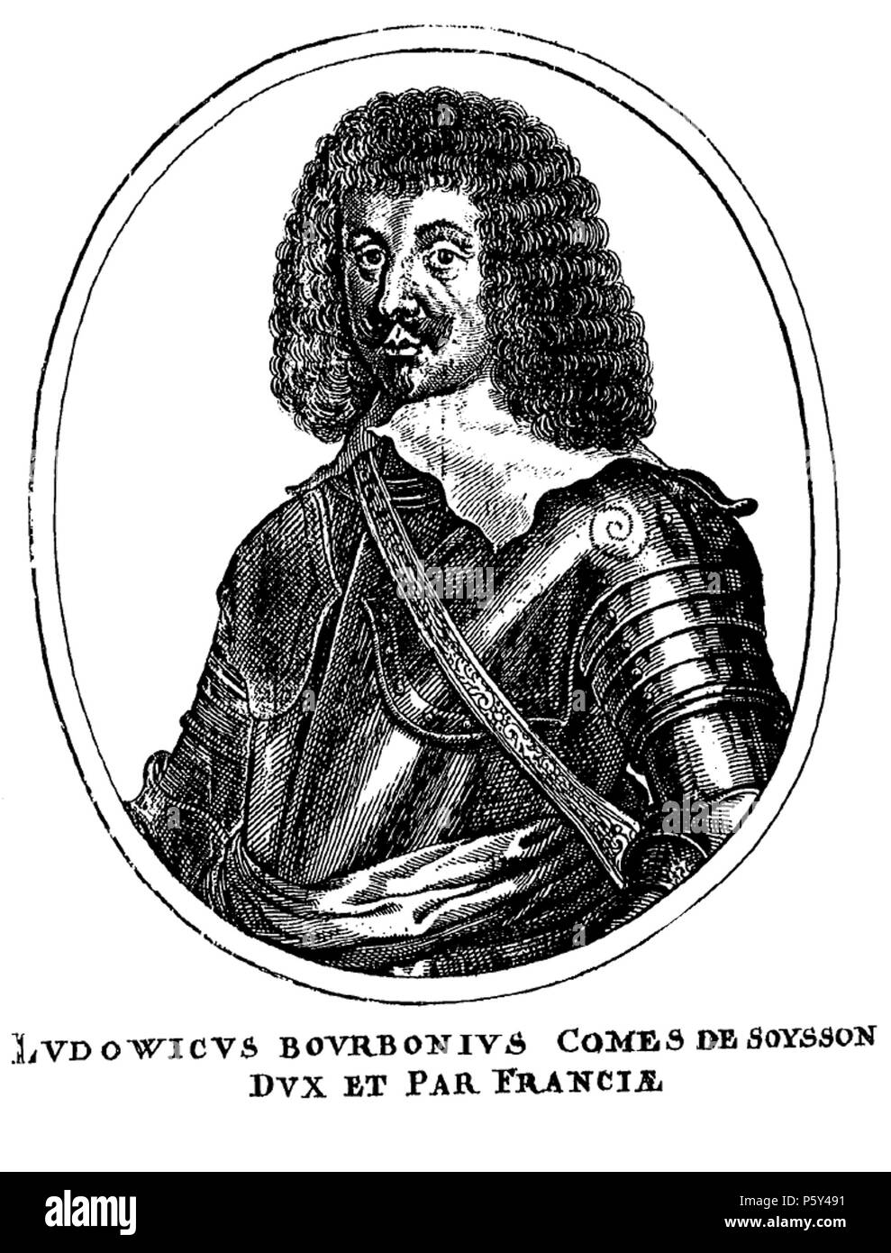 516 Gravur von Louis de Bourbon (1604-1641), Graf von Soissons von Matthäus Merian (1) Stockfoto