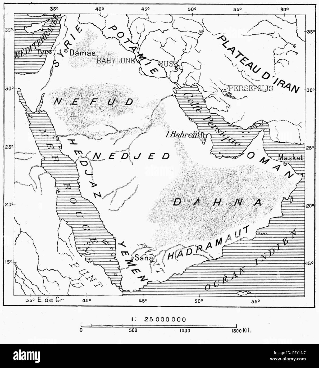 399 D 115 - Pays d'Arabie.-L2-Ch5 Stockfoto