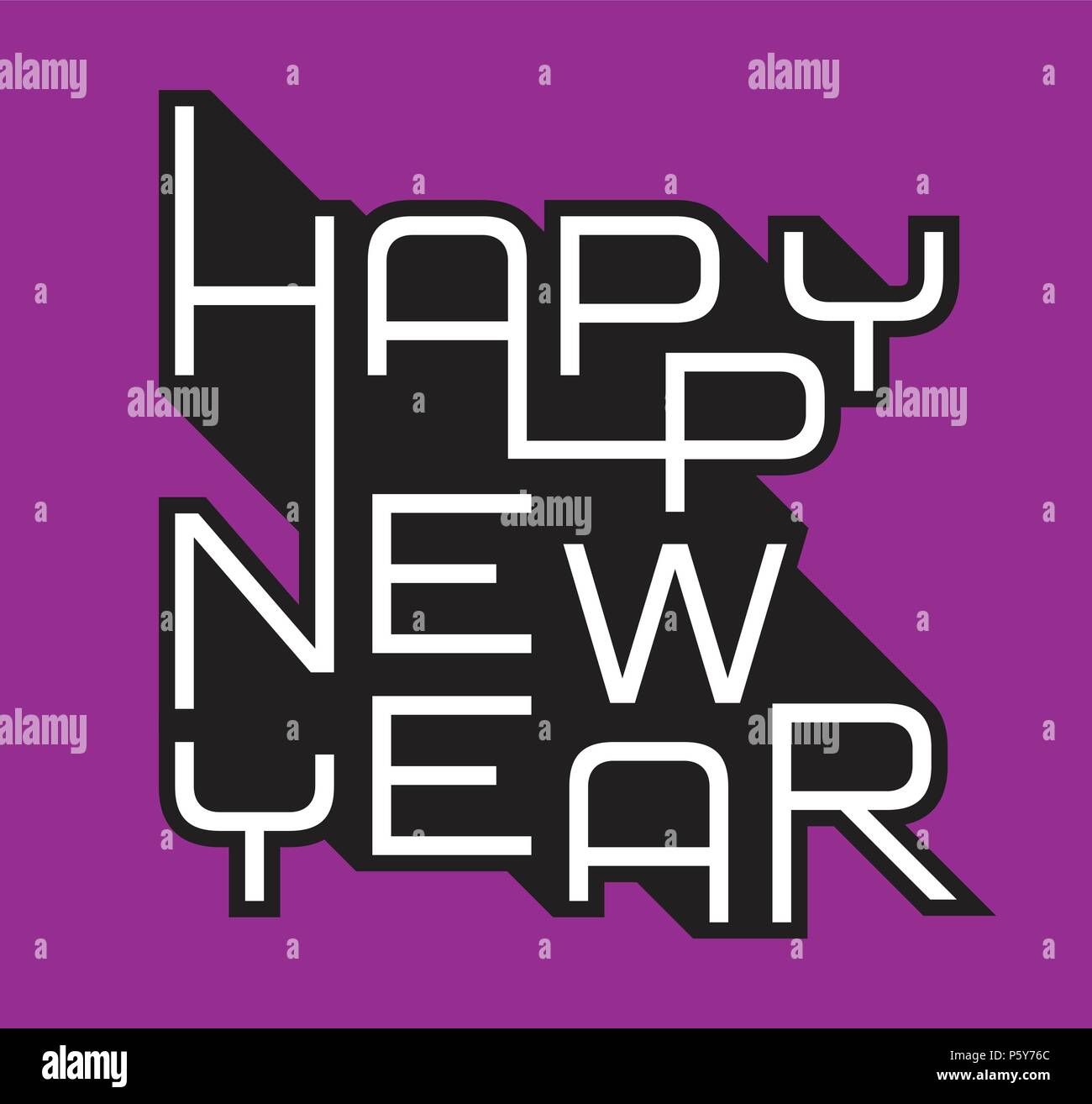 Happy New Year-Schriftzug Stock Vektor