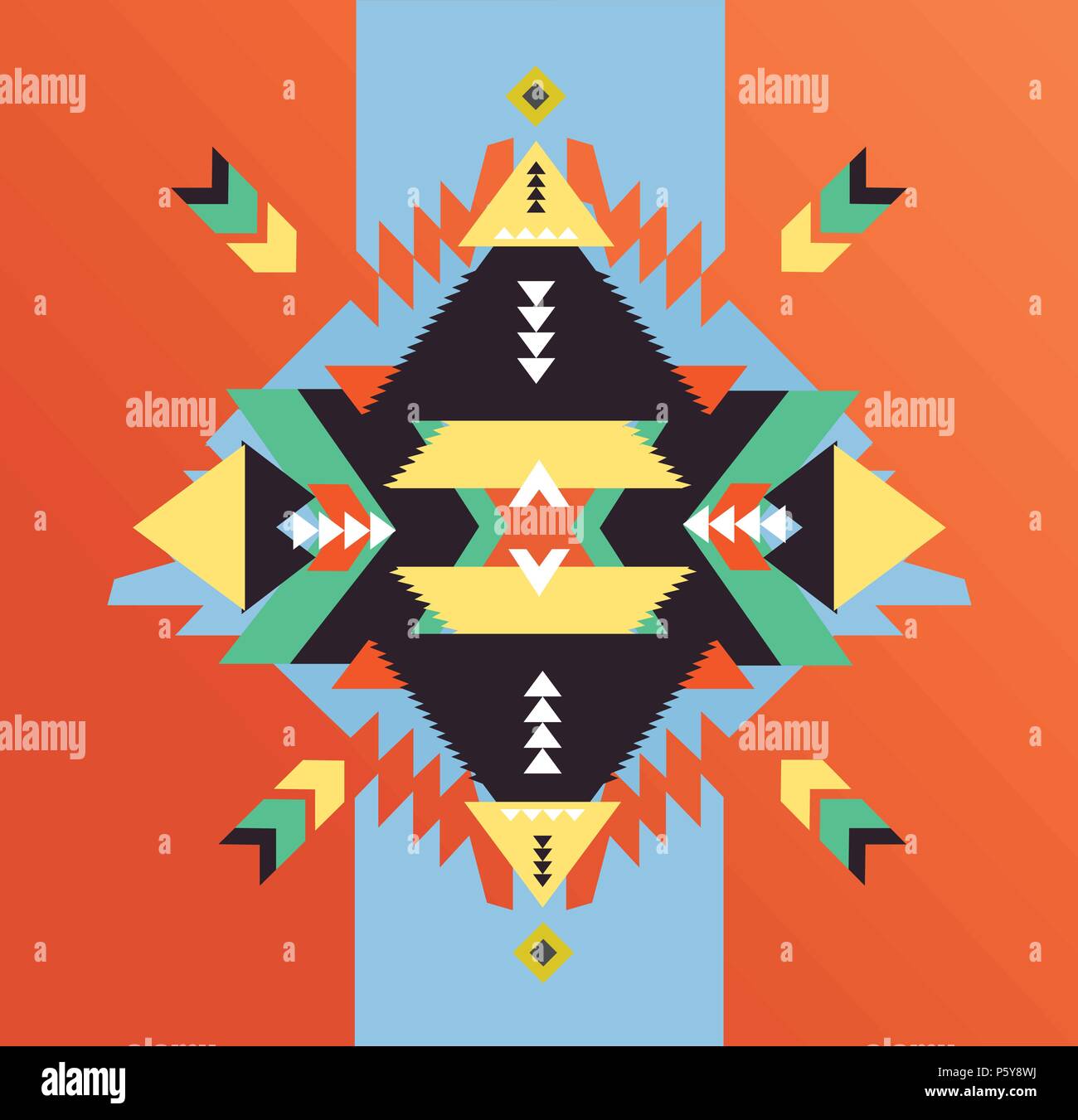 Mode mexikanische, Navajo oder Aztec, native american Muster Stock Vektor